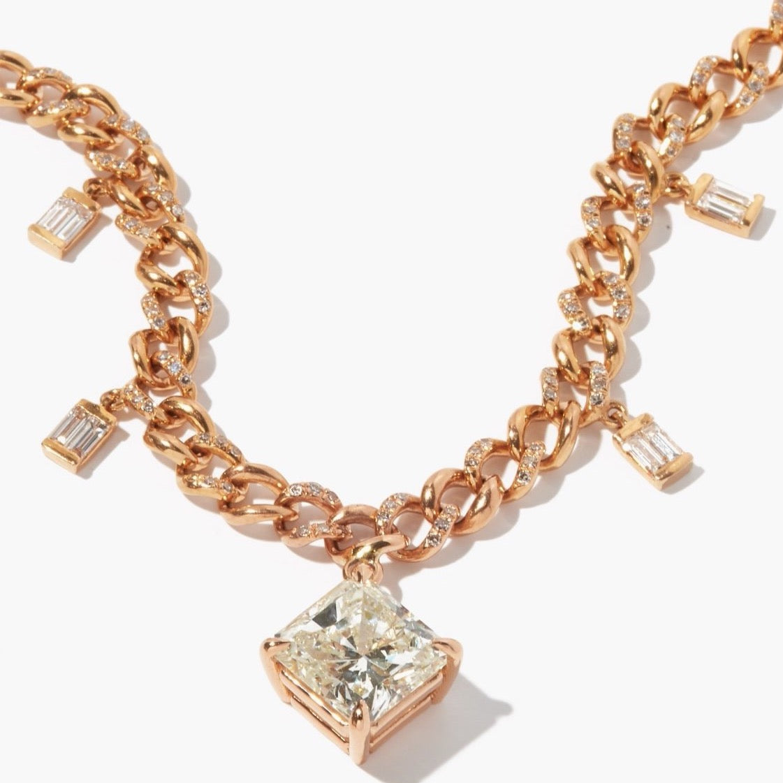 RADIANT DIAMOND BAGUETTE LINK CHOKER