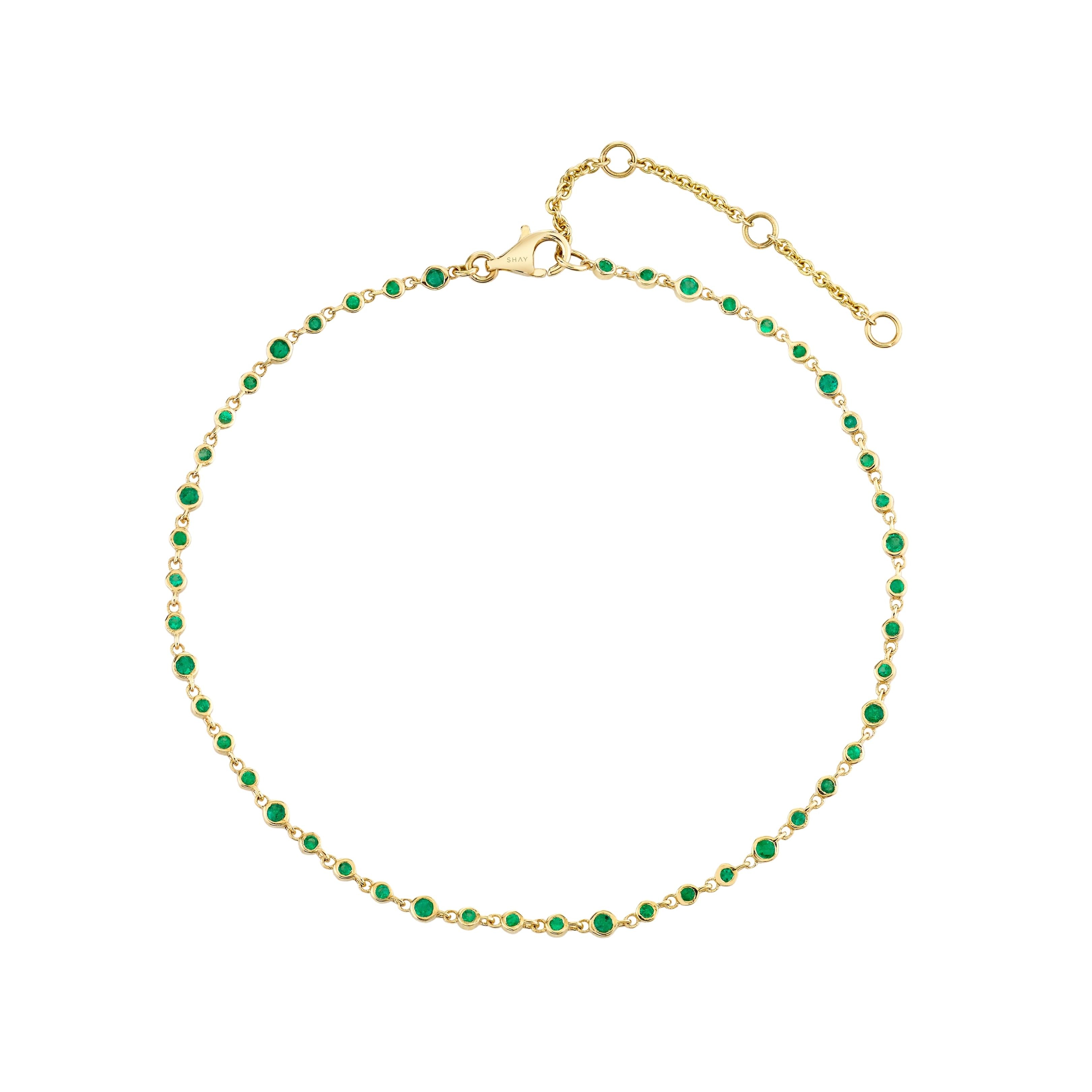 Emerald anklet sales