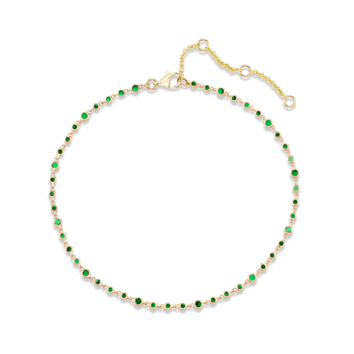 READY TO SHIP EMERALD INFINITY ANKLET