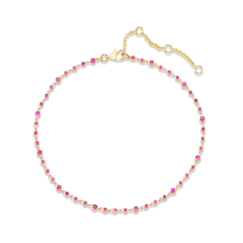 PINK SAPPHIRE INFINITY ANKLET