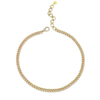 READY TO SHIP DIAMOND PAVE BABY LINK ANKLET