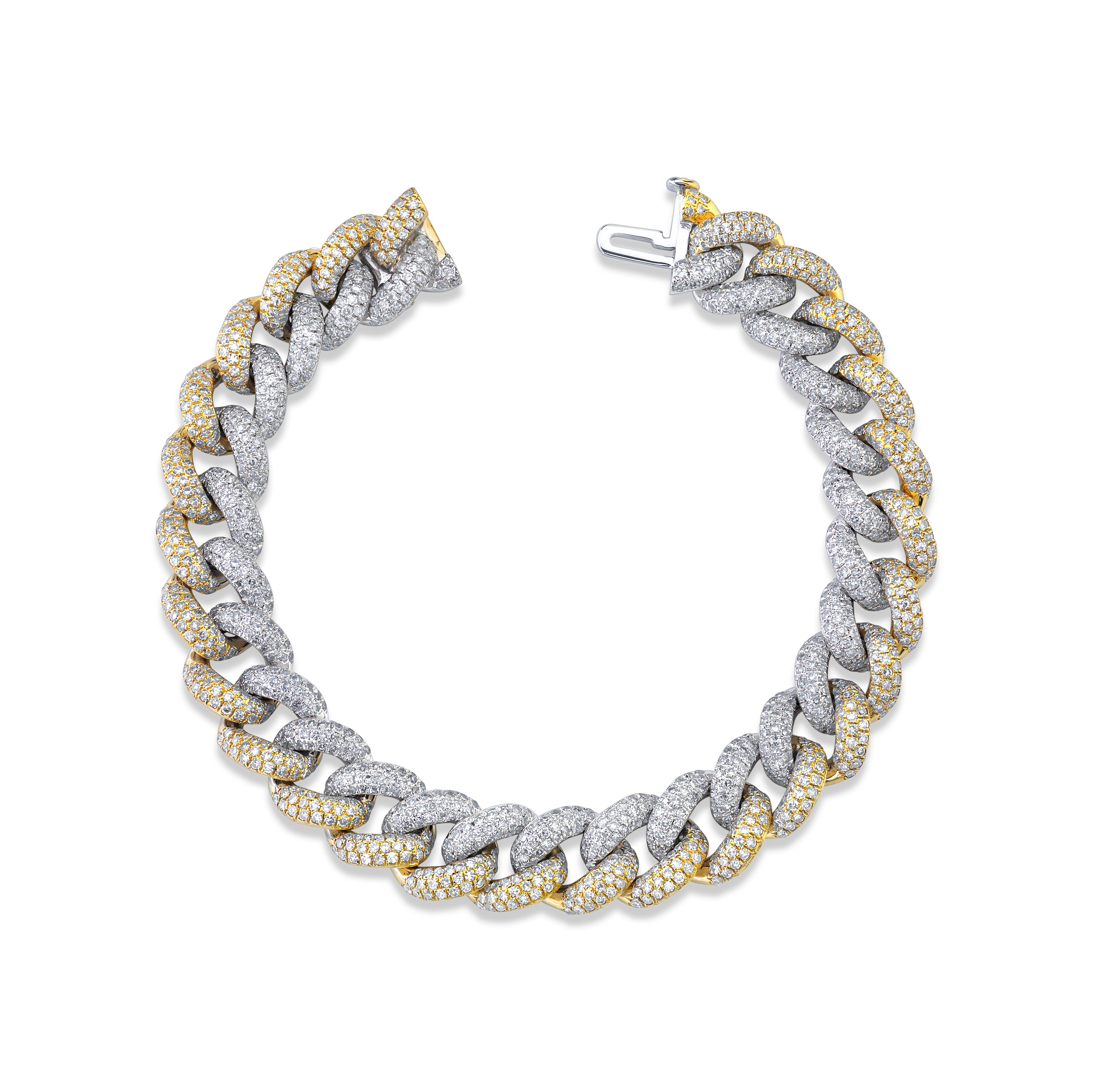 DIAMOND PAVE TWO-TONE ESSENTIAL LINK BRACELET