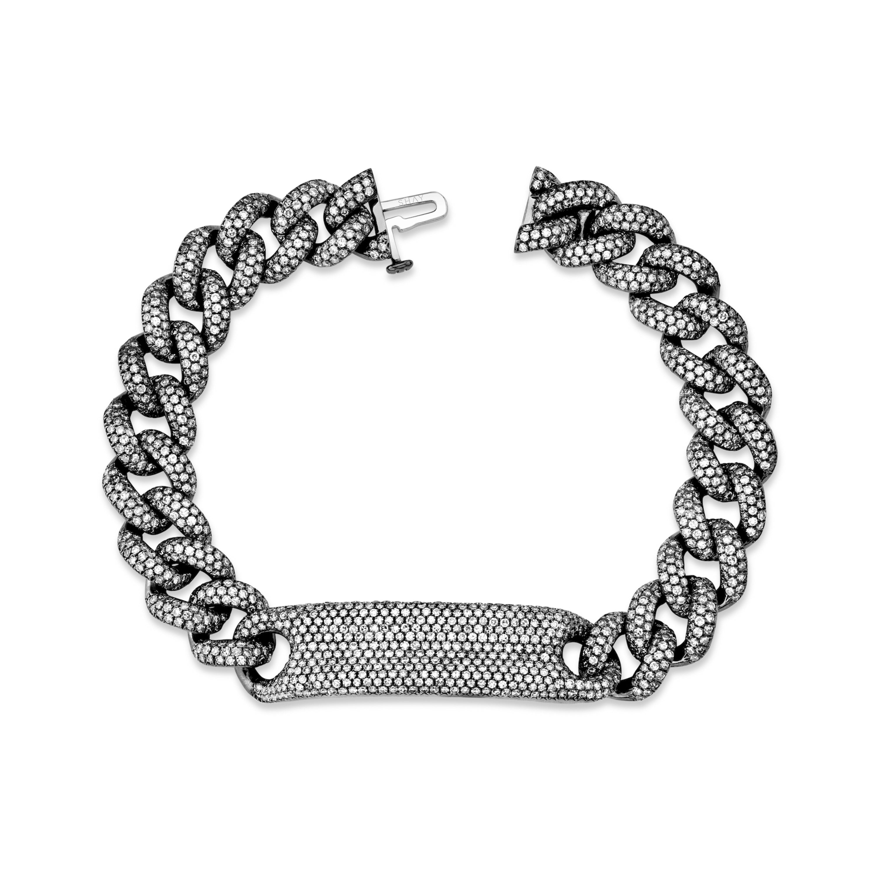 DIAMOND FULL PAVE ID ESSENTIAL LINK BRACELET – SHAY JEWELRY