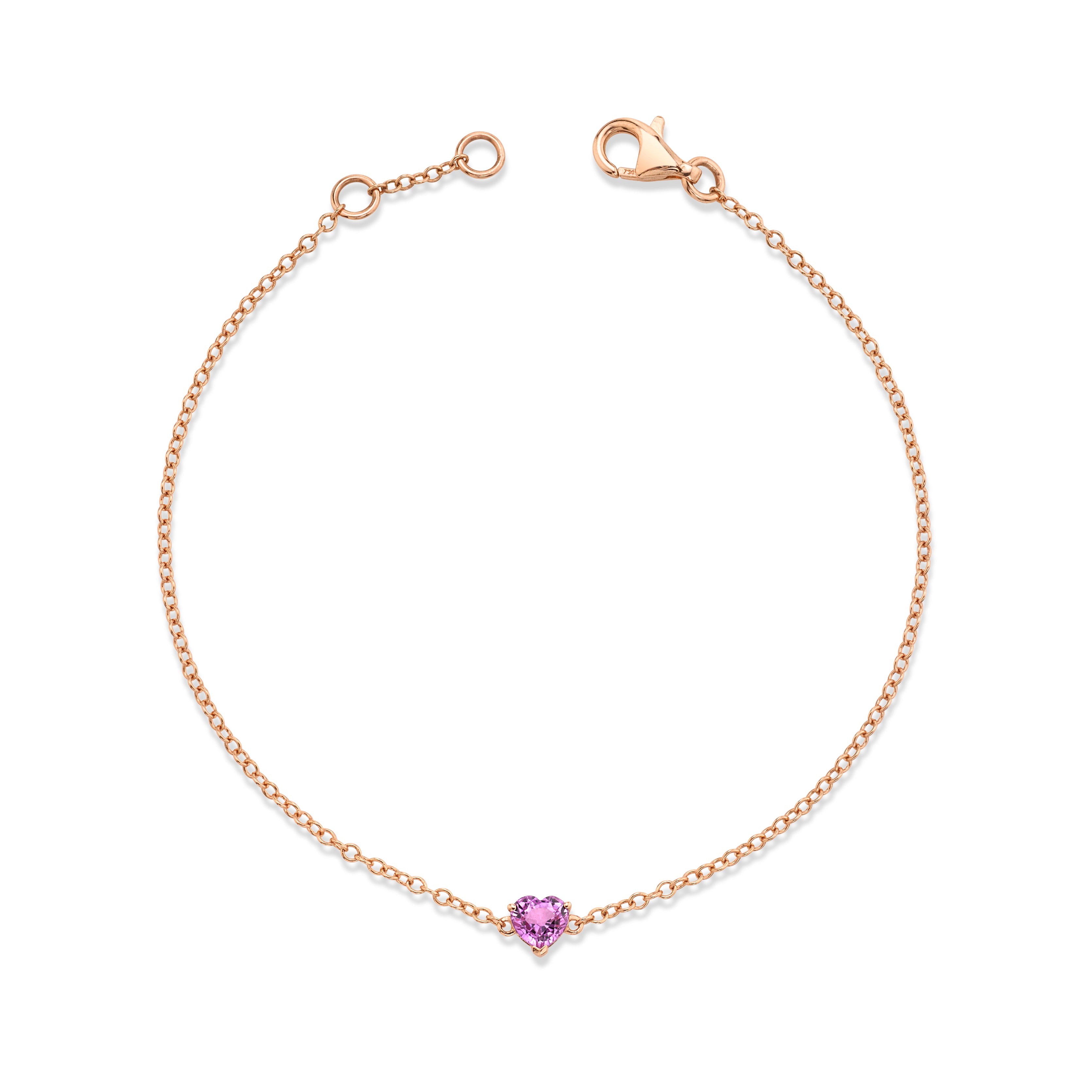 Pink 2025 heart anklet