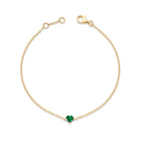 READY TO SHIP EMERALD BABY HEART ANKLET