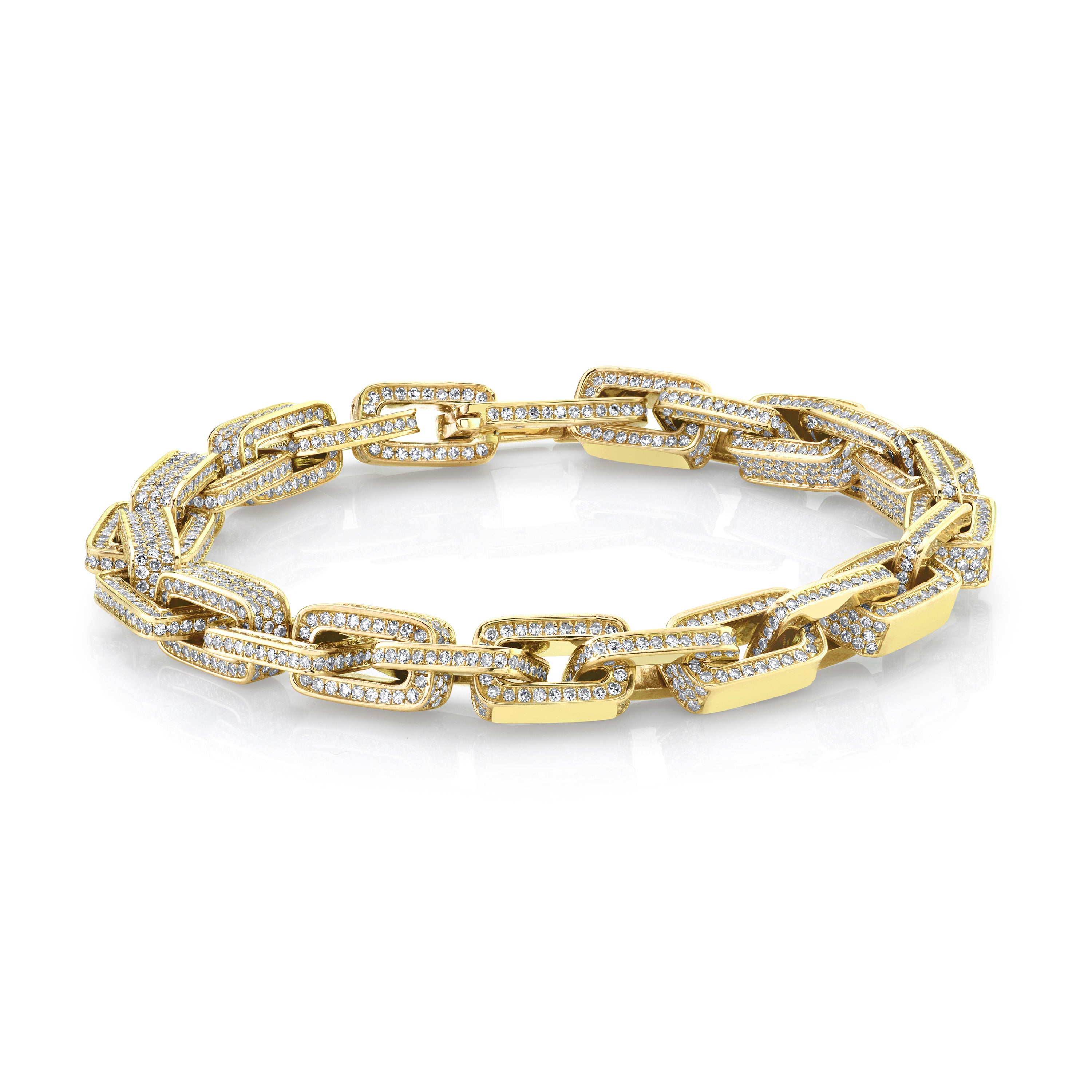 READY TO SHIP DIAMOND PAVE DECO LINK BRACELET