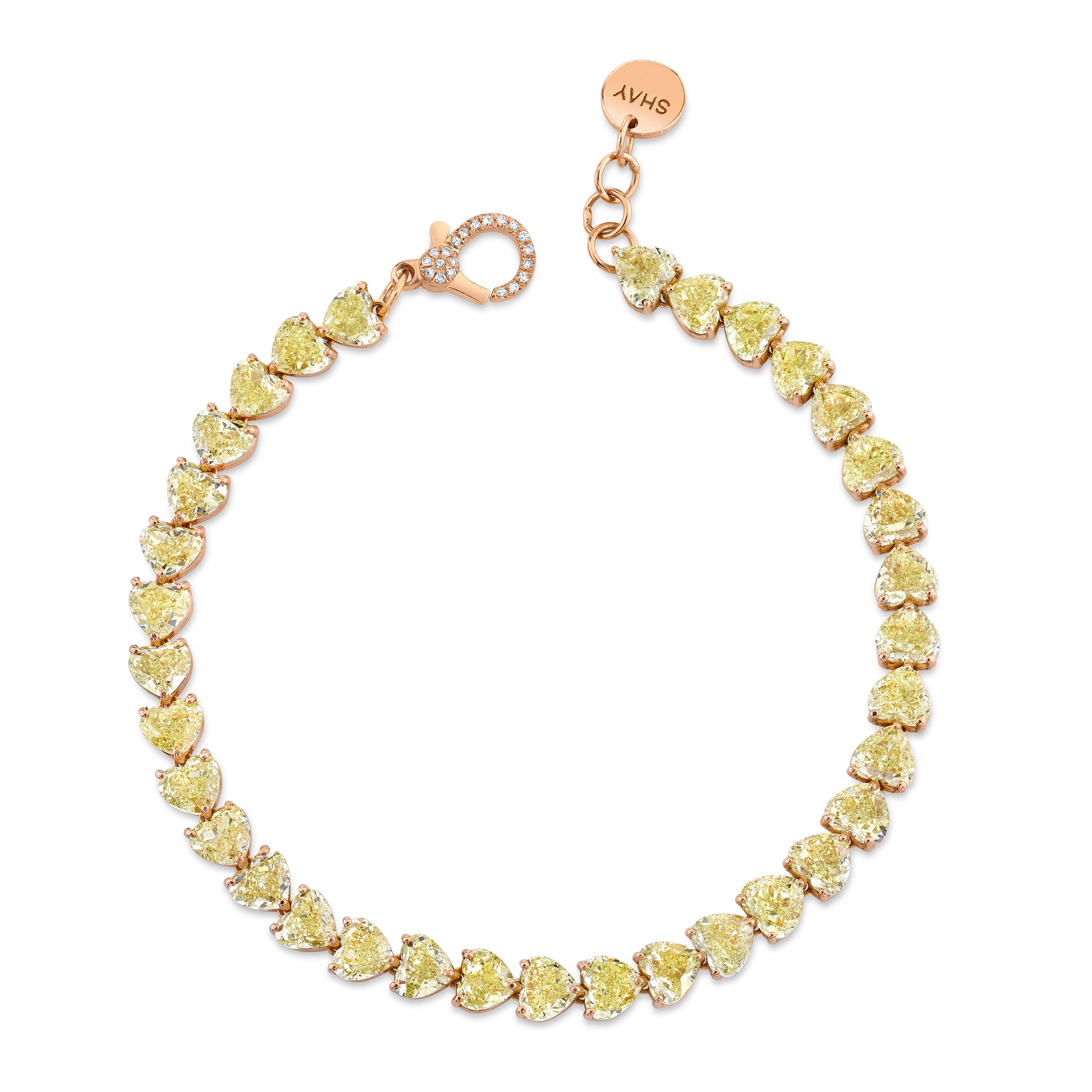 7.92ct Fancy Intense Yellow Multi-Shape Diamond Bracelet – Rare Colors