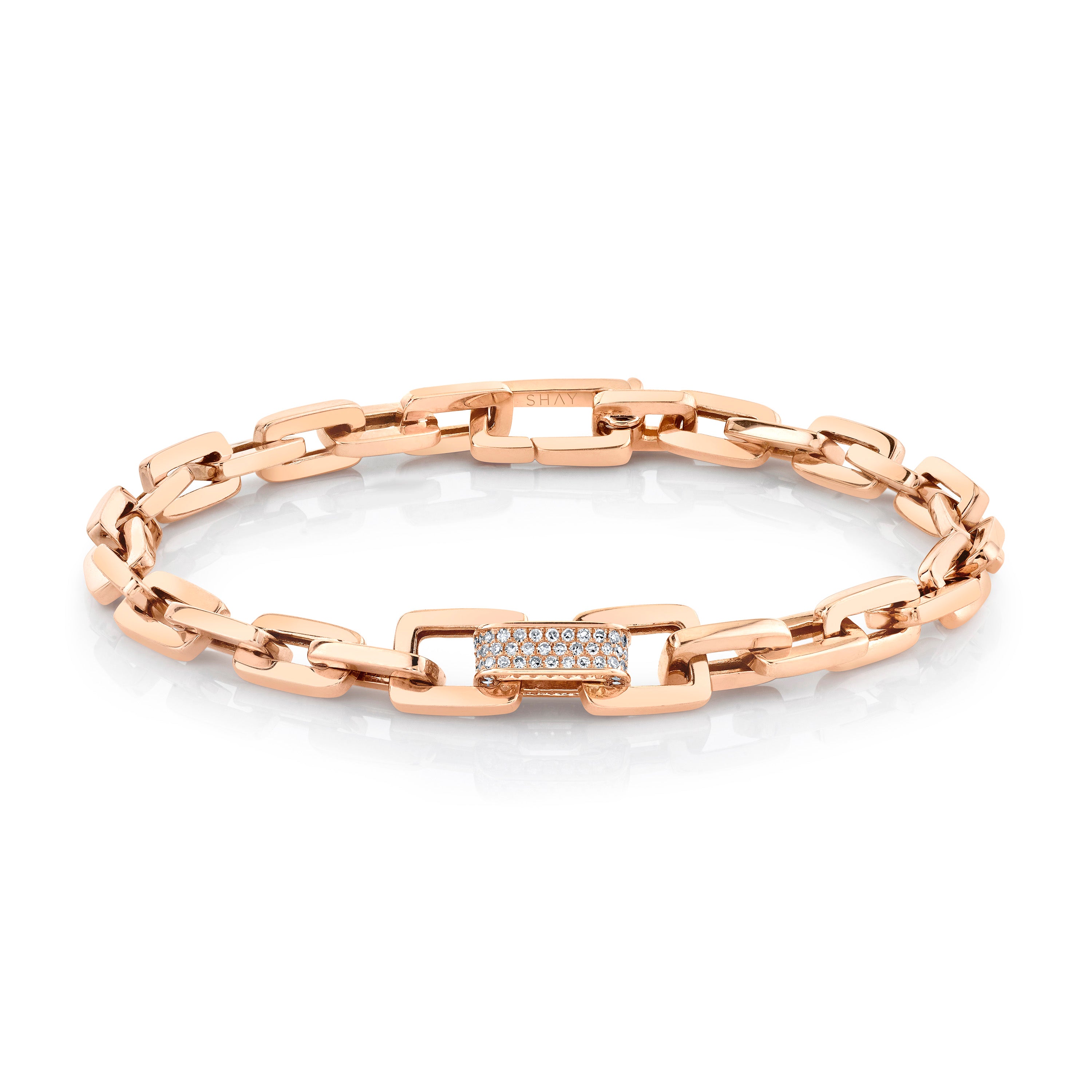MEN'S DIAMOND SINGLE DECO LINK BRACELET