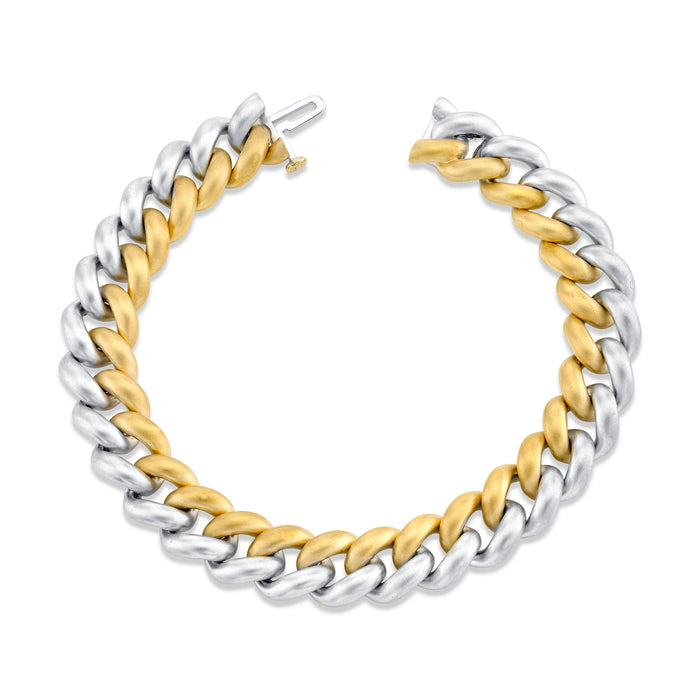 READY TO SHIP MATTE TWO-TONE ESSENTIAL LINK BRACELET