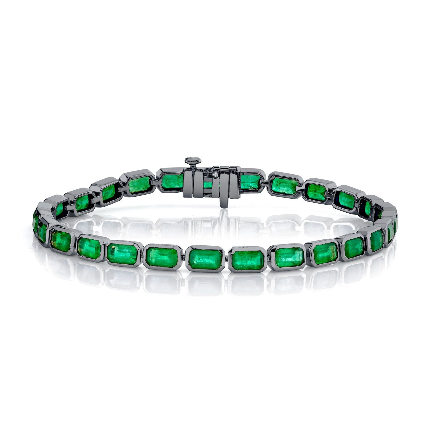 EMERALD EAST WEST TENNIS BRACELET
