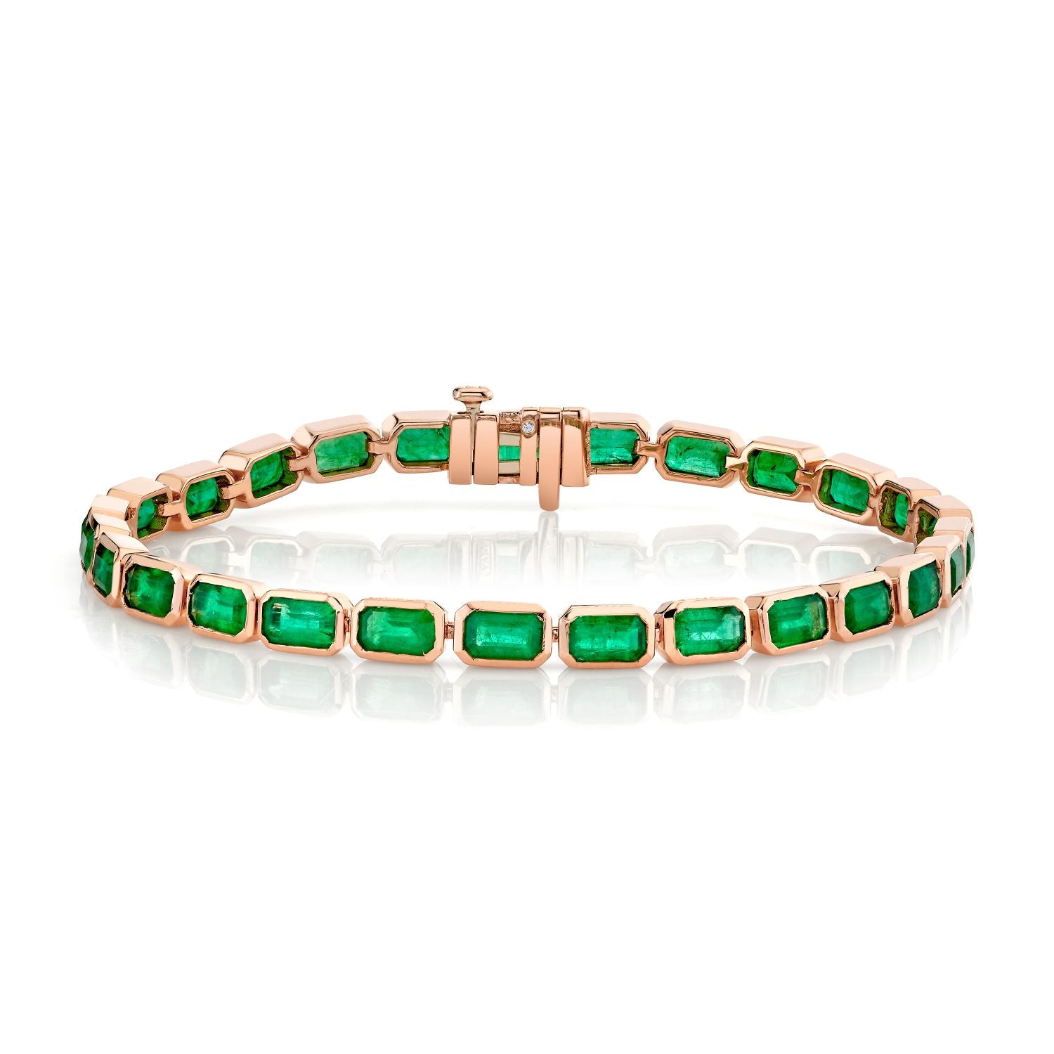 EMERALD EAST WEST TENNIS BRACELET