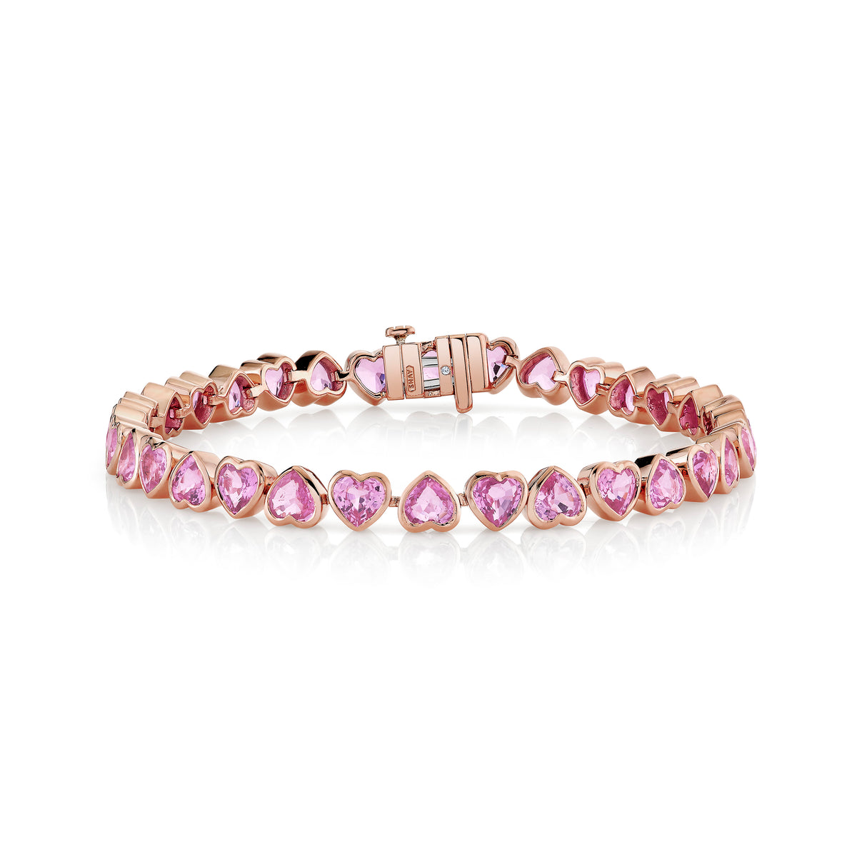 Rose Gold Pink Sapphire and Diamond Tennis Bracelet ONLINE EXCLUSIVE