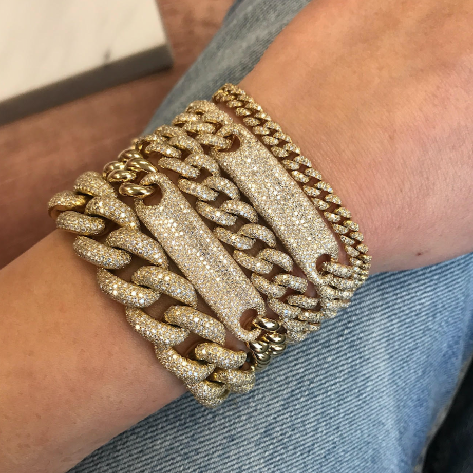 DIAMOND FULL PAVE ID ESSENTIAL LINK BRACELET SHAY JEWELRY