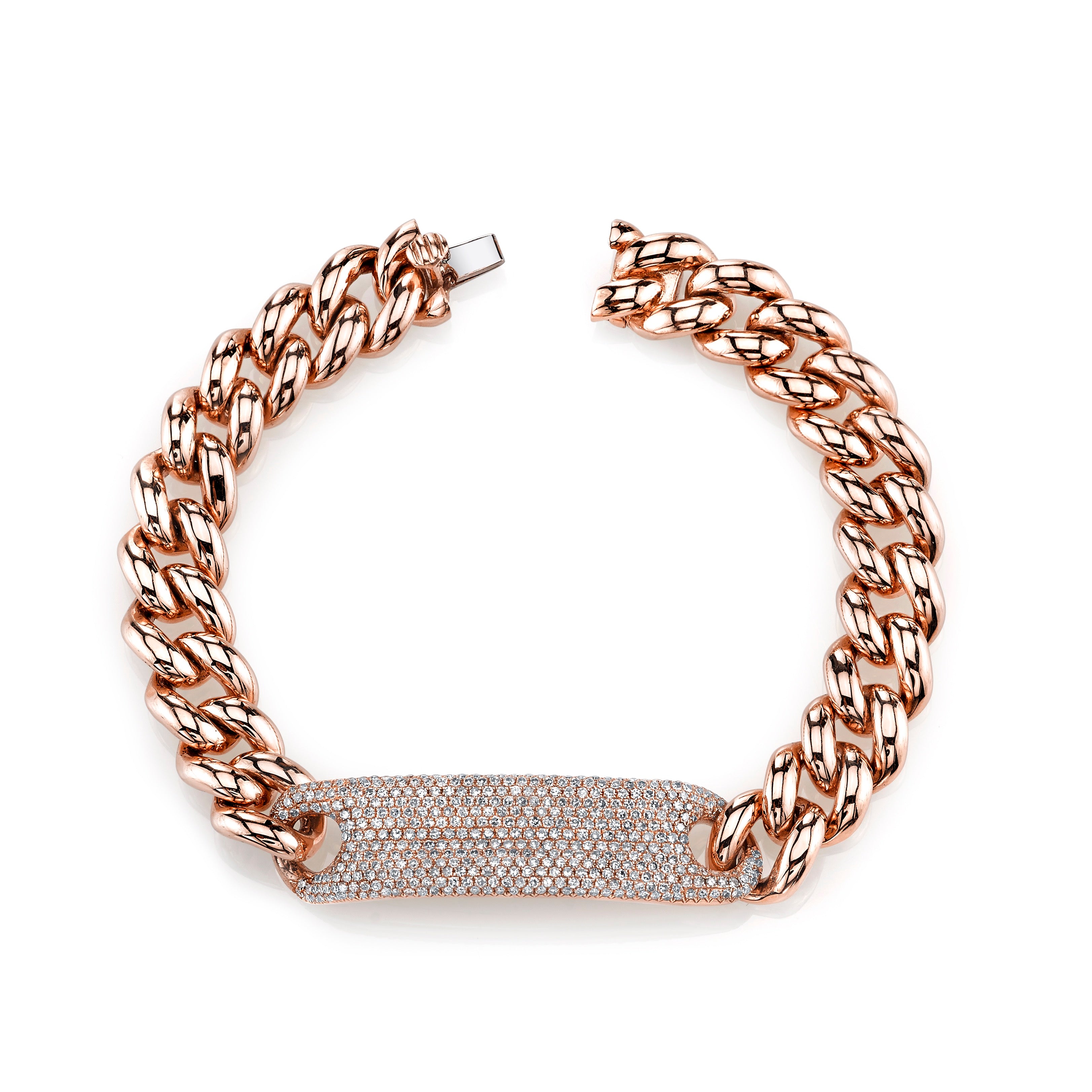SHAY Ready to Ship Diamond Pave Id Essential Link Bracelet, 1.17ct, 18k gold, primary view