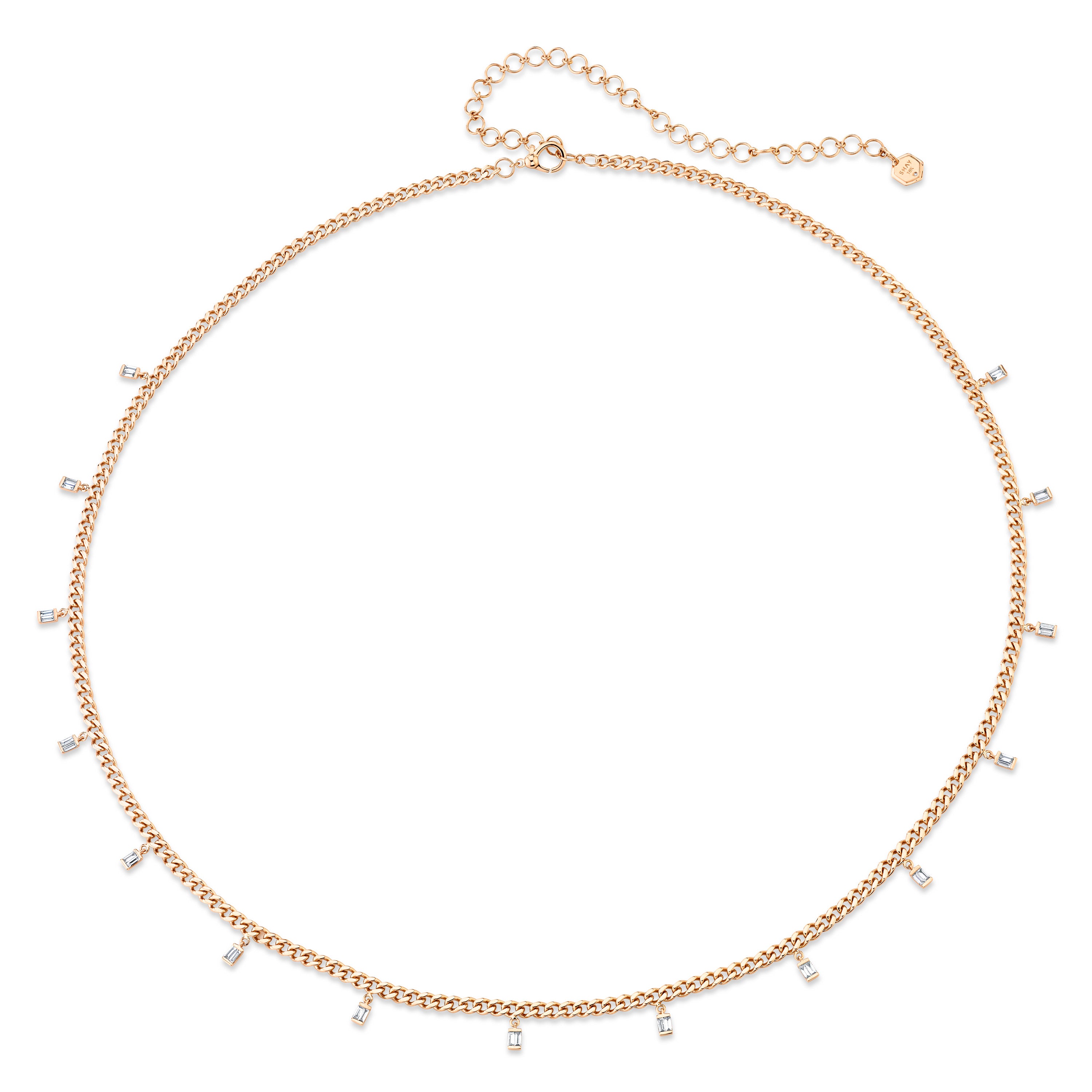 DIAMOND BAGUETTE BABY LINK BELLY CHAIN