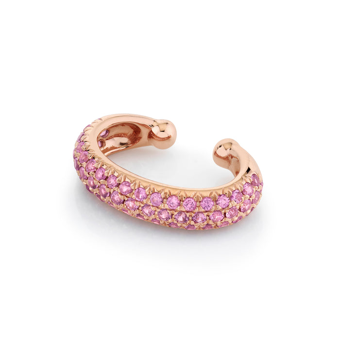 PINK SAPPHIRE JUMBO PAVE EAR CUFF