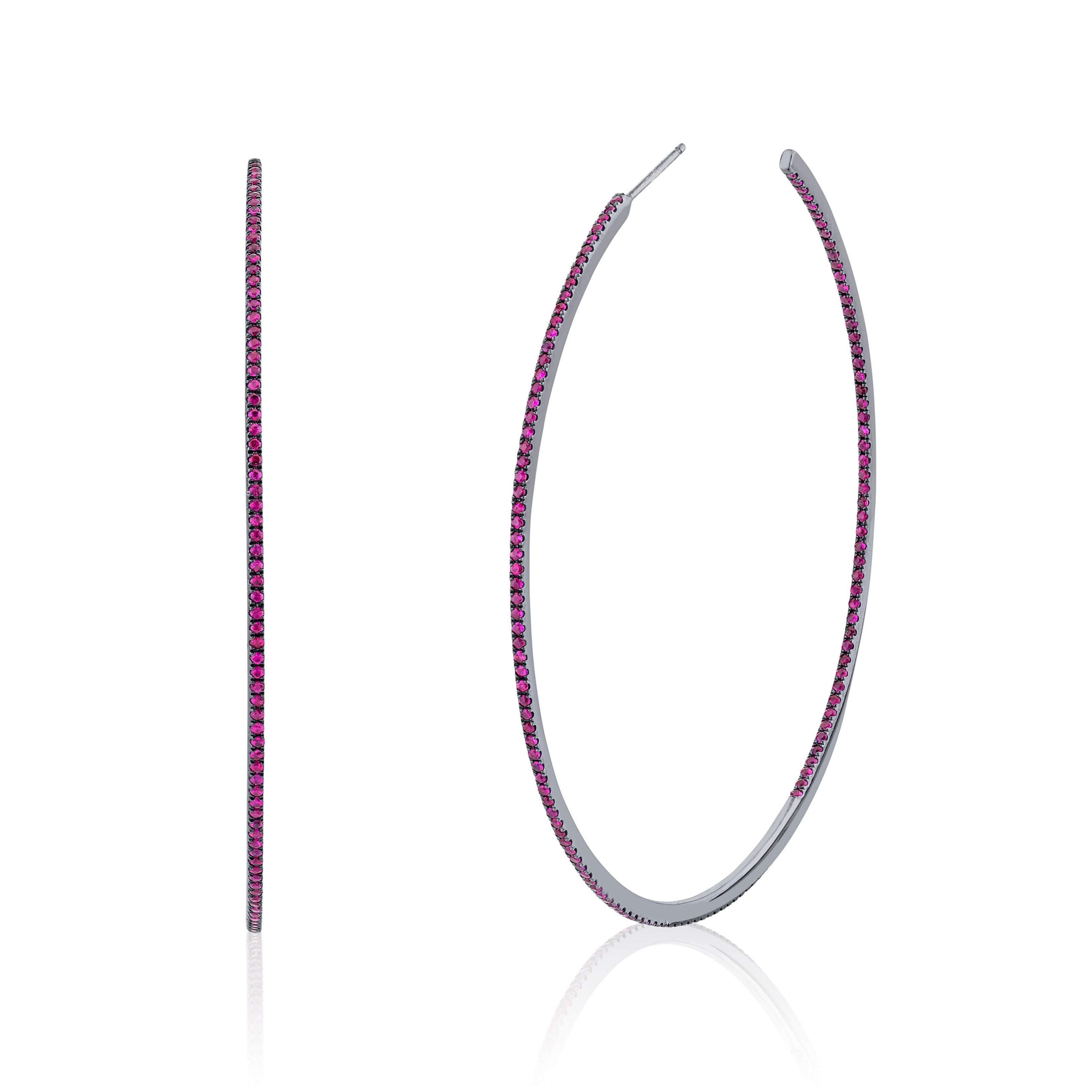 READY TO SHIP RUBY XL HOOPS
