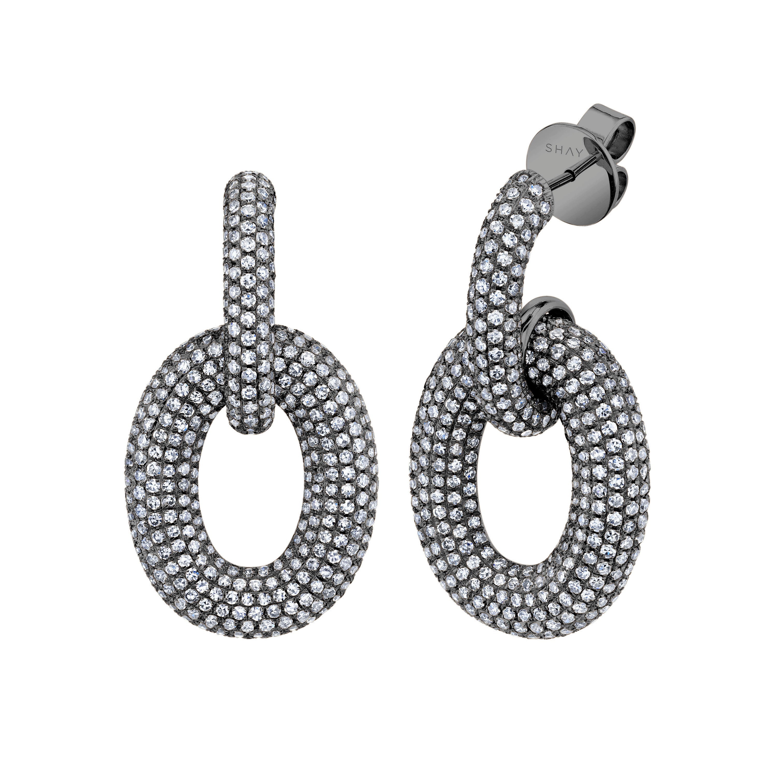 DIAMOND DOOR KNOCKER EARRINGS