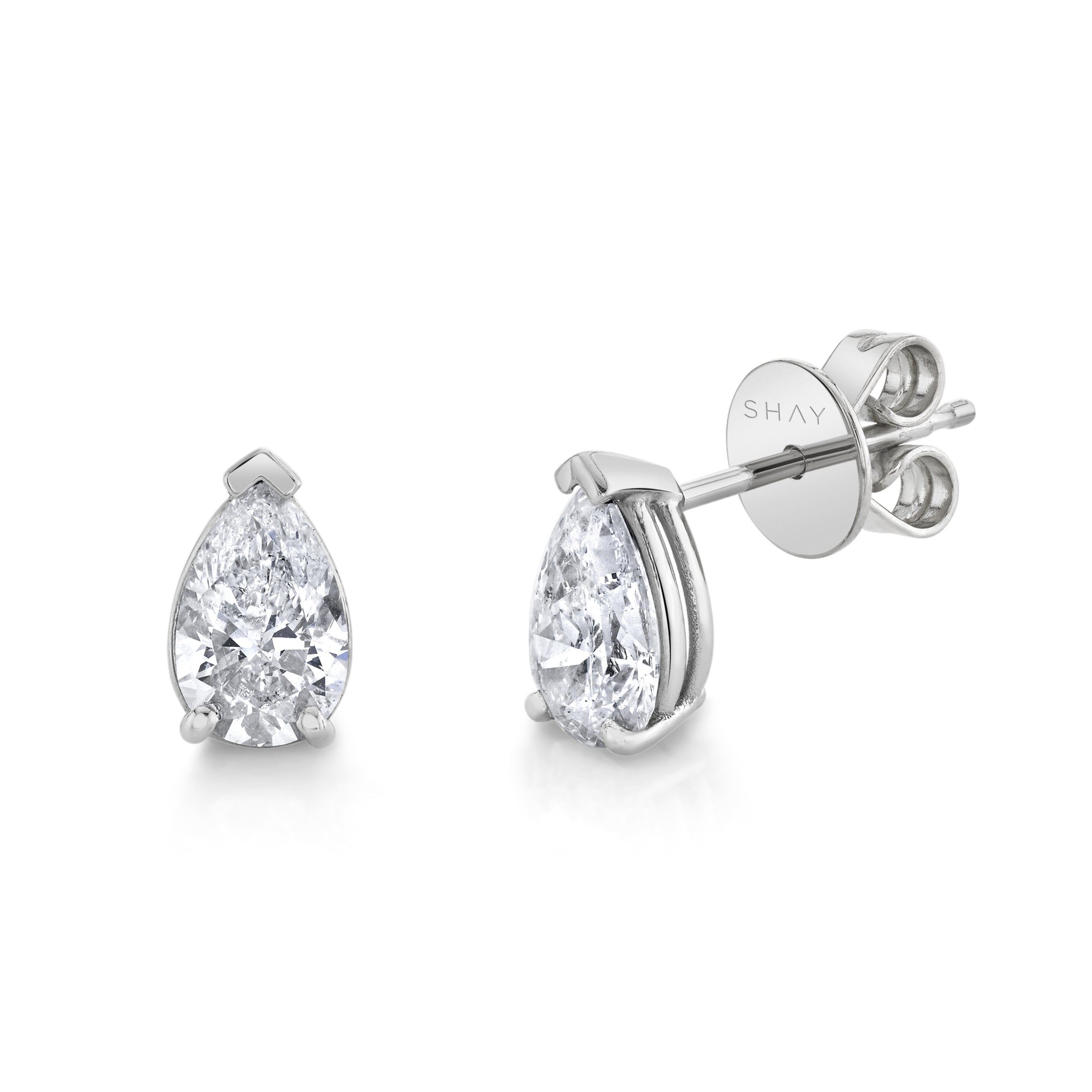 DIAMOND PEAR STUDS, 1.6cts
