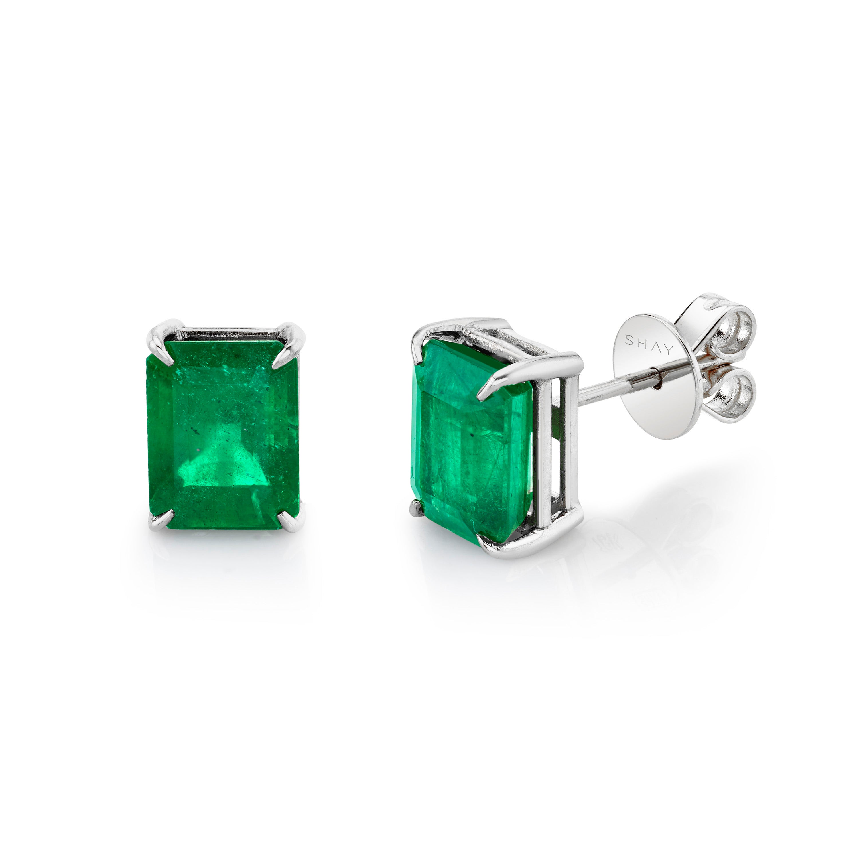 Emerald stud deals earrings