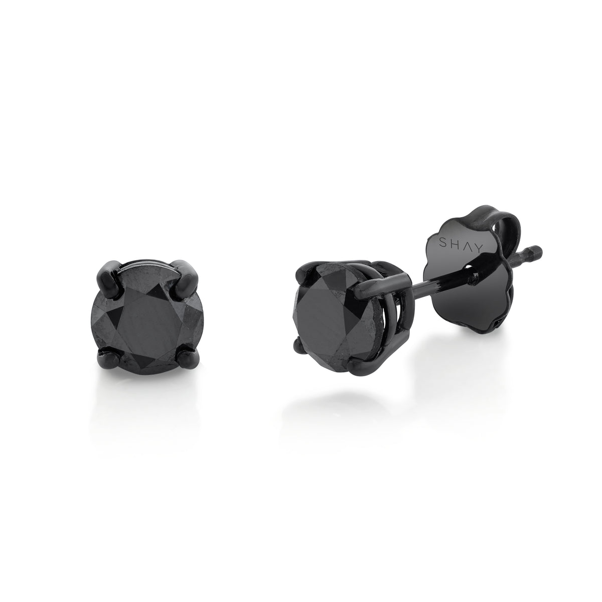 black diamond stud earrings for men