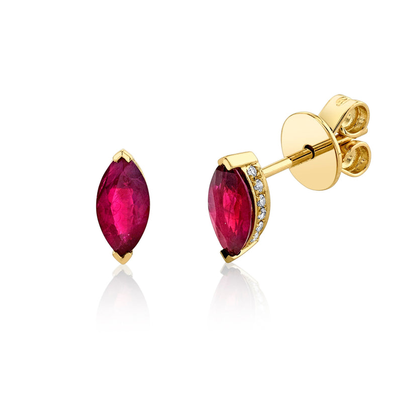 READY TO SHIP RUBY MARQUISE STUDS