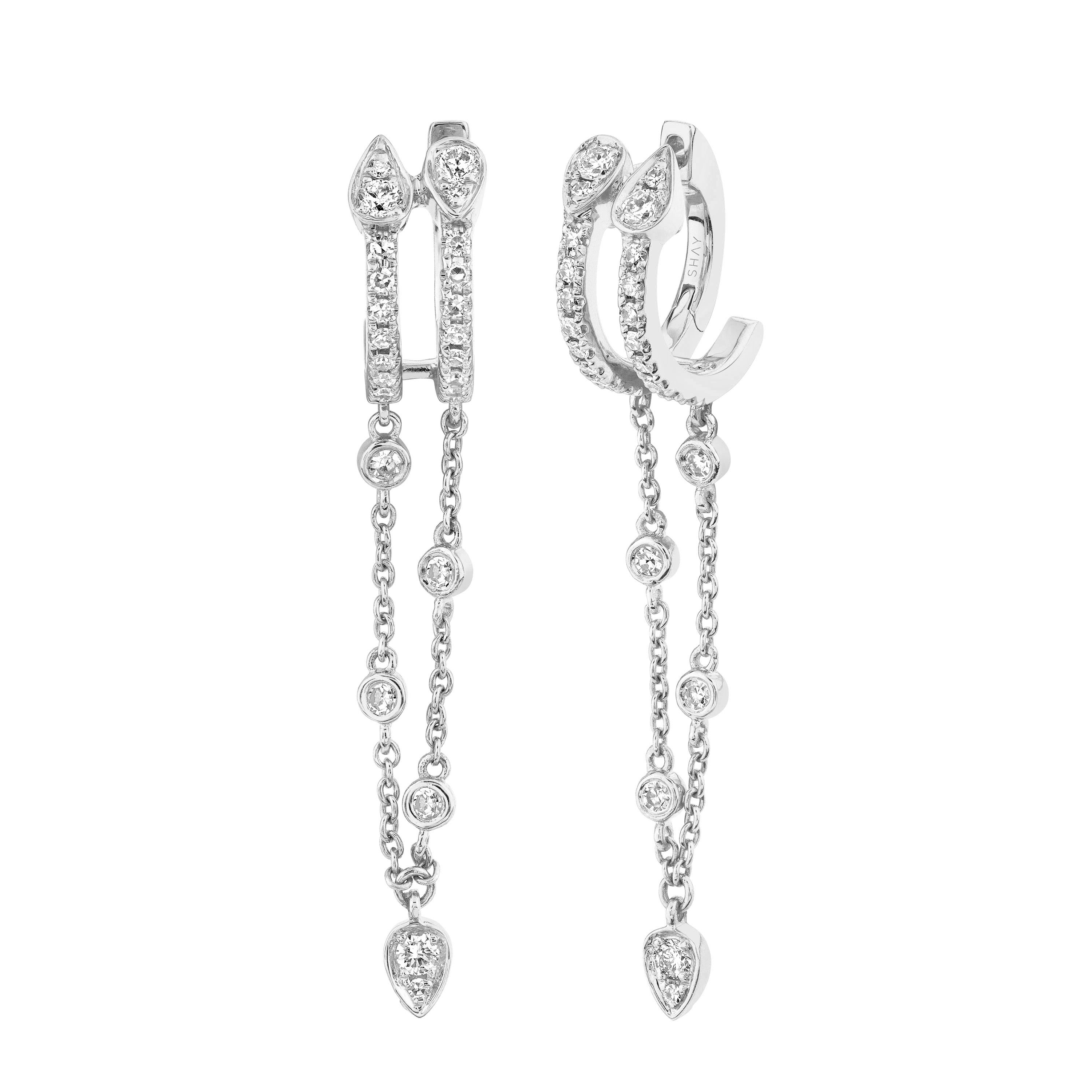 READY TO SHIP DIAMOND DOUBLE FRINGE PEAR HUGGIES