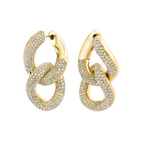 READY TO SHIP DIAMOND DOUBLE PAVE LINK EARRINGS
