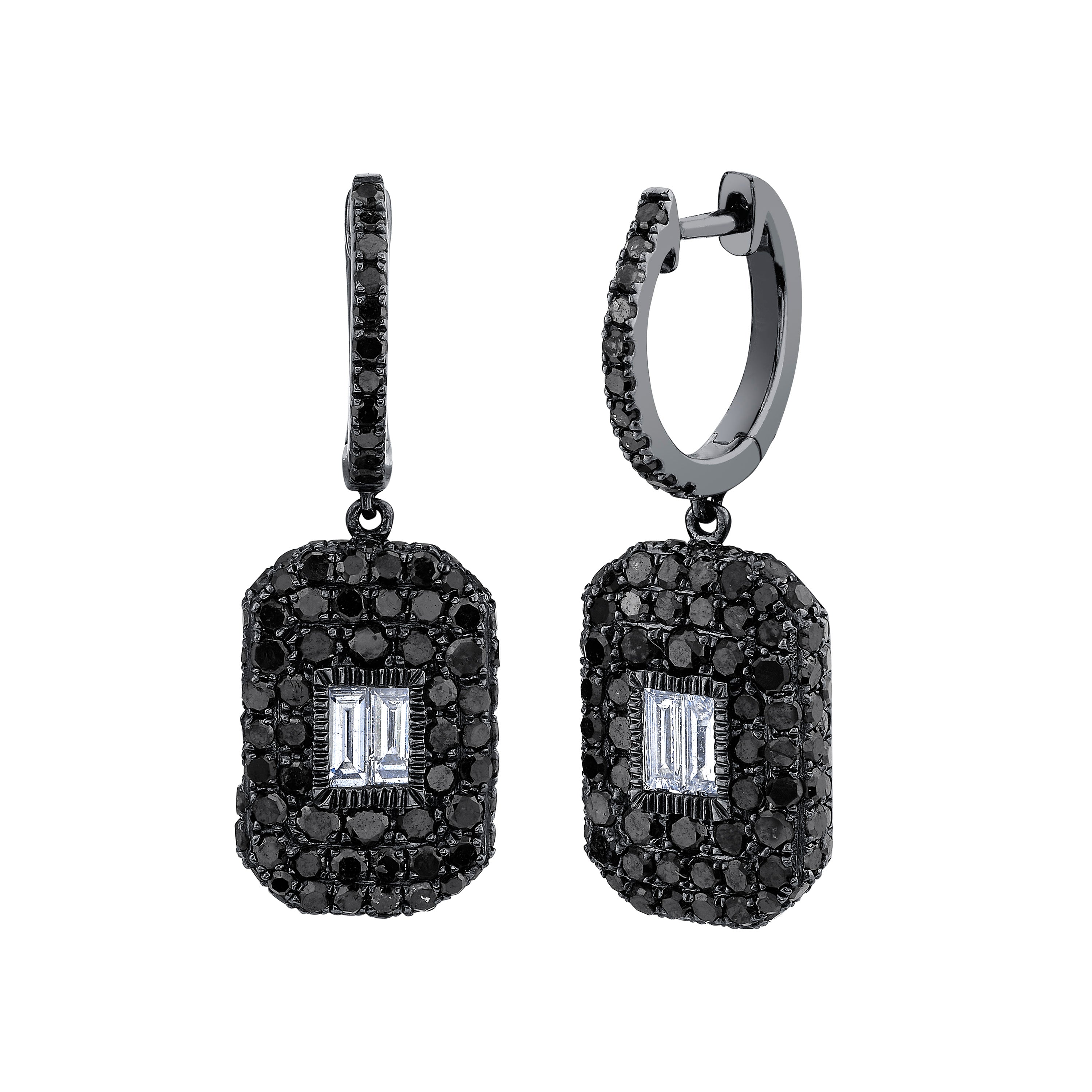 Black deals pave earrings