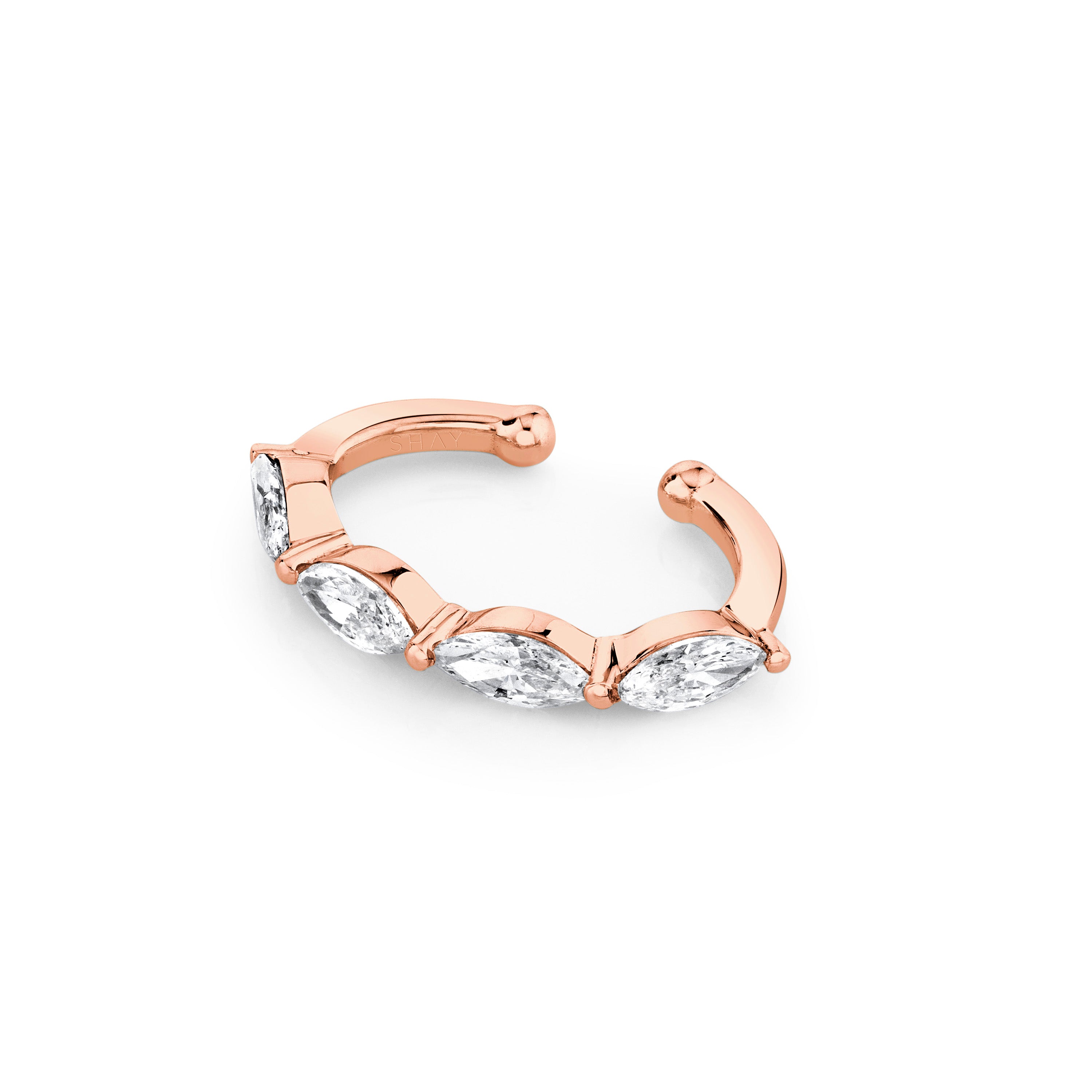 DIAMOND EAST WEST EAR CUFF
