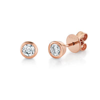 DIAMOND ROUND BEZEL STUDS PETITE