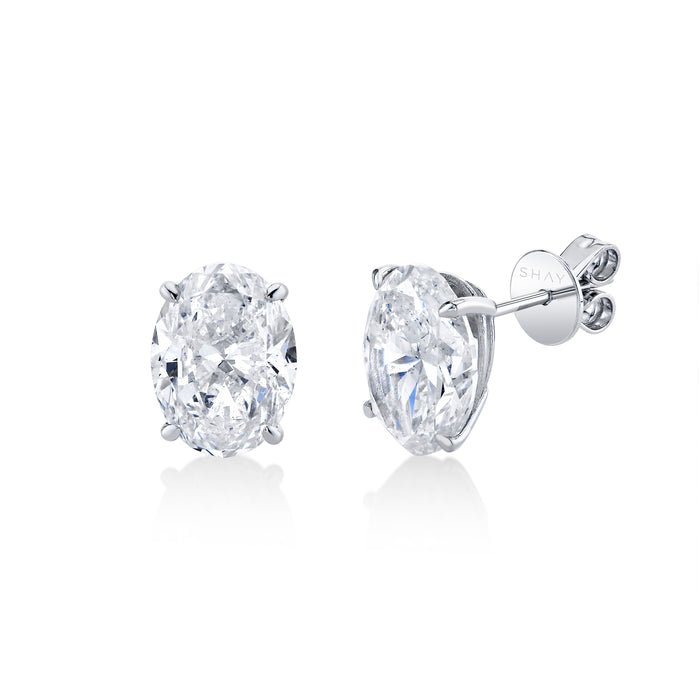 DIAMOND JUMBO OVAL STUDS