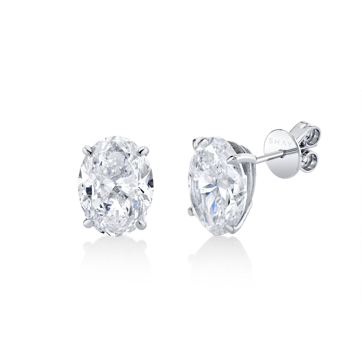 READY TO SHIP JUMBO OVAL DIAMOND STUDS