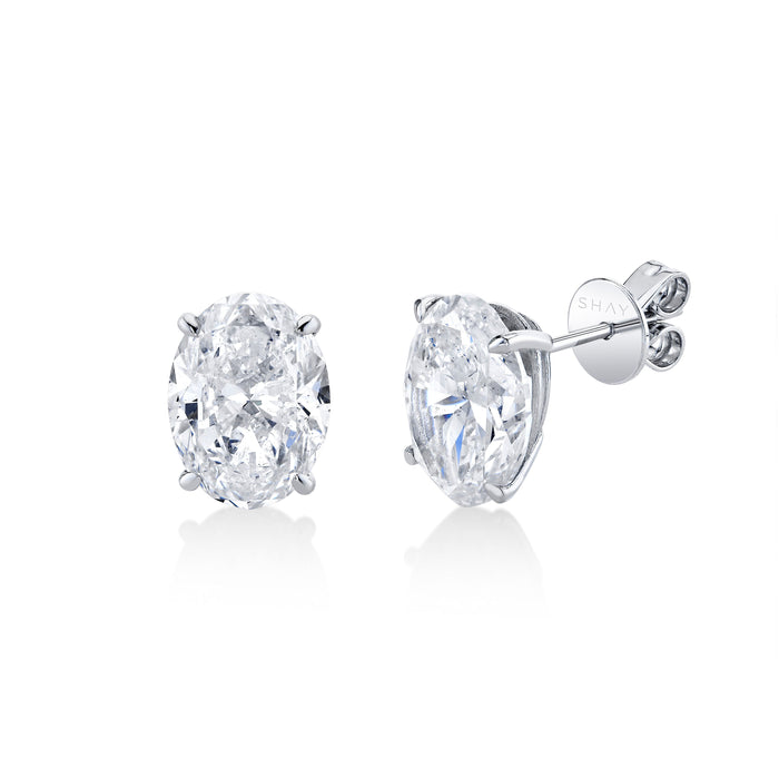 READY TO SHIP JUMBO OVAL DIAMOND STUDS