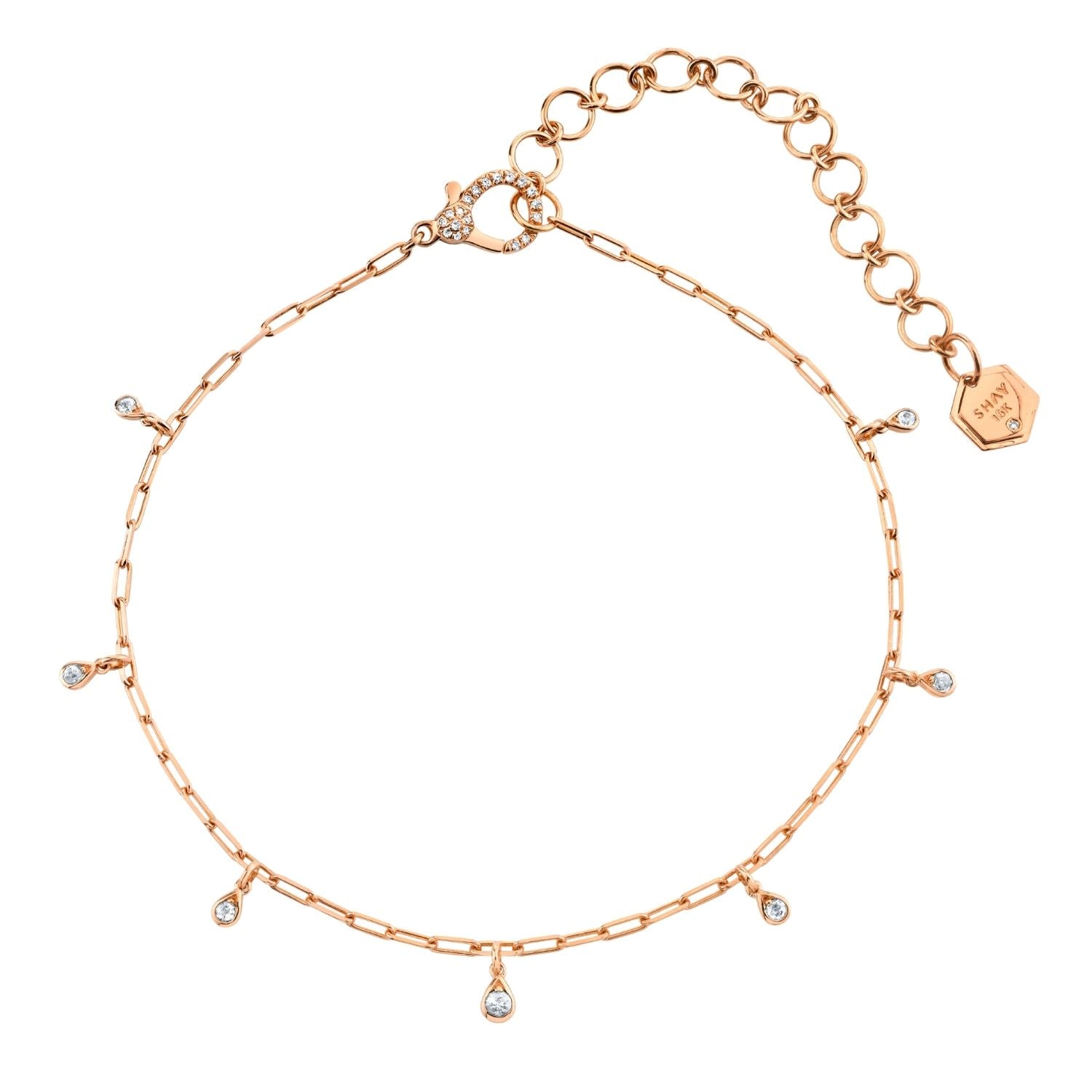 MINI ME DIAMOND BABY DANGLE DROP ANKLET