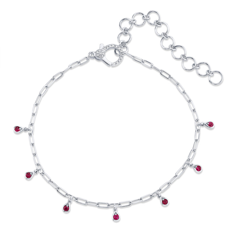 MINI ME RUBY BABY DANGLE DROP ANKLET