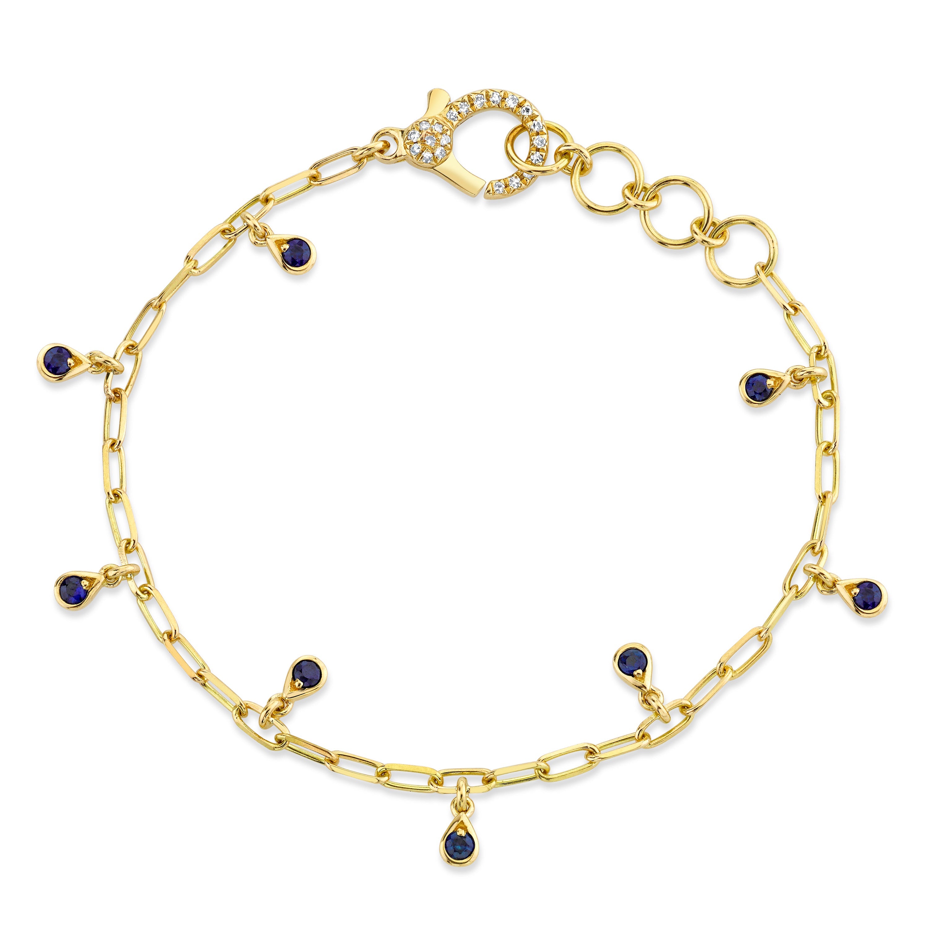 READY TO SHIP MINI ME BLUE SAPPHIRE BABY DANGLE DROP BRACELET