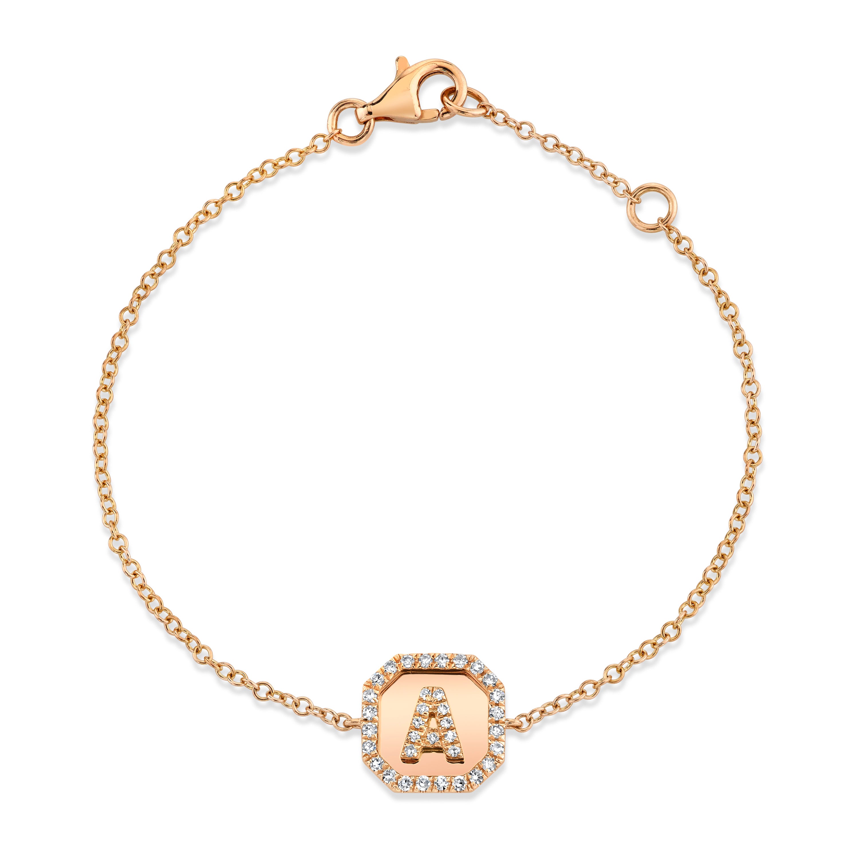 MINI ME DIAMOND PAVE BABY INITAL NAMEPLATE BRACELET