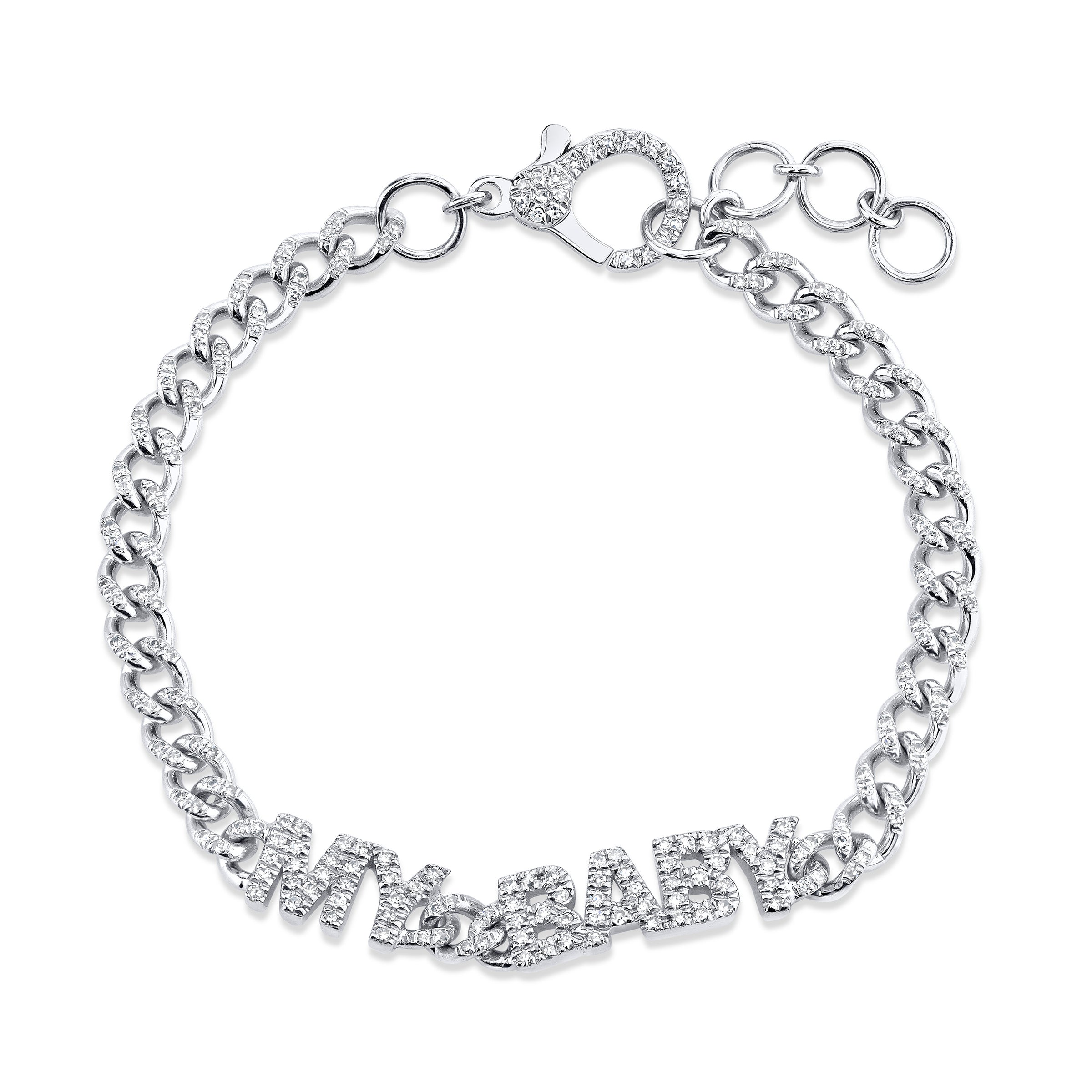 Name Bracelet Baby Bracelet Diamond MINI ME DIAMOND PAVE