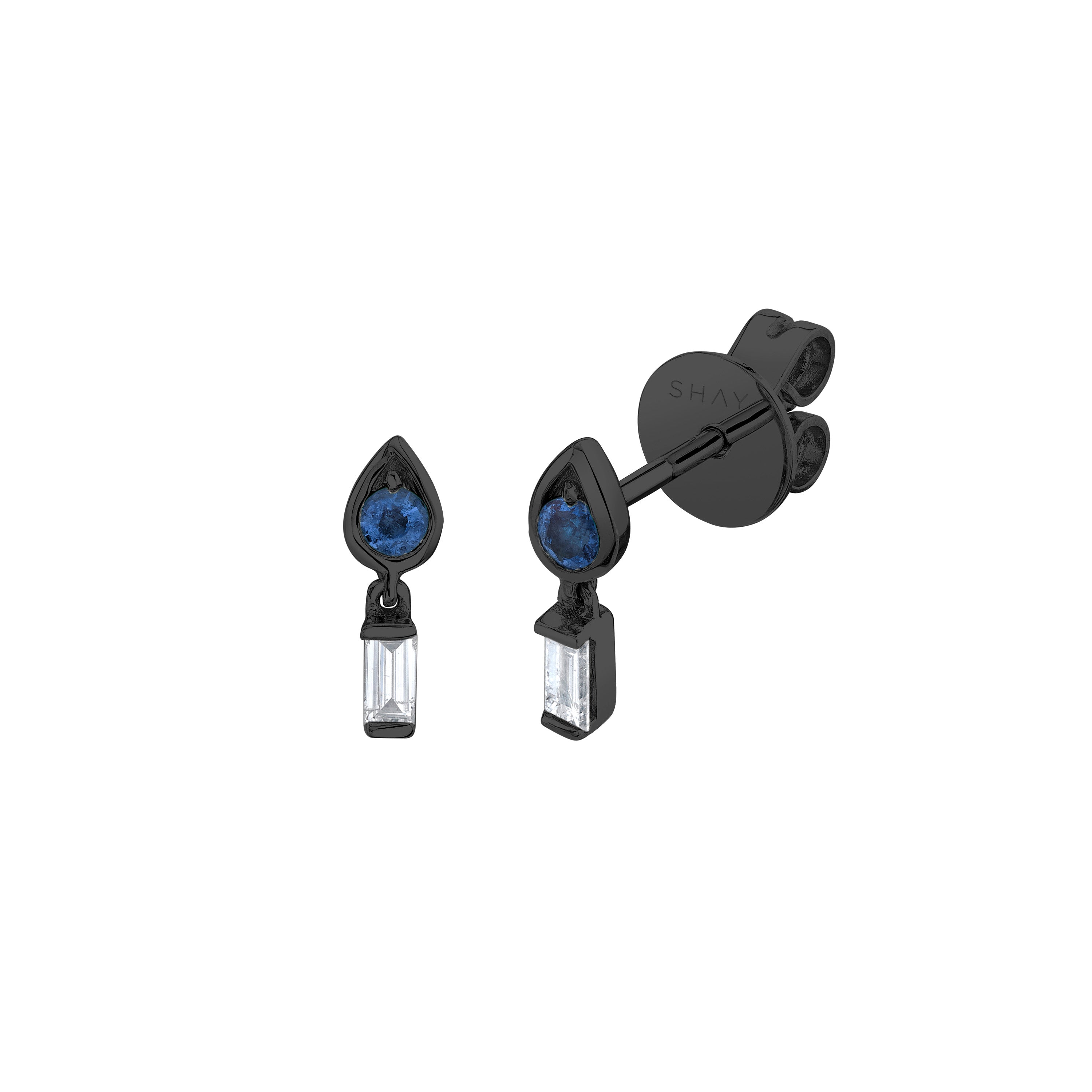 MINI ME DIAMOND & BLUE SAPPHIRE LIT STUDS