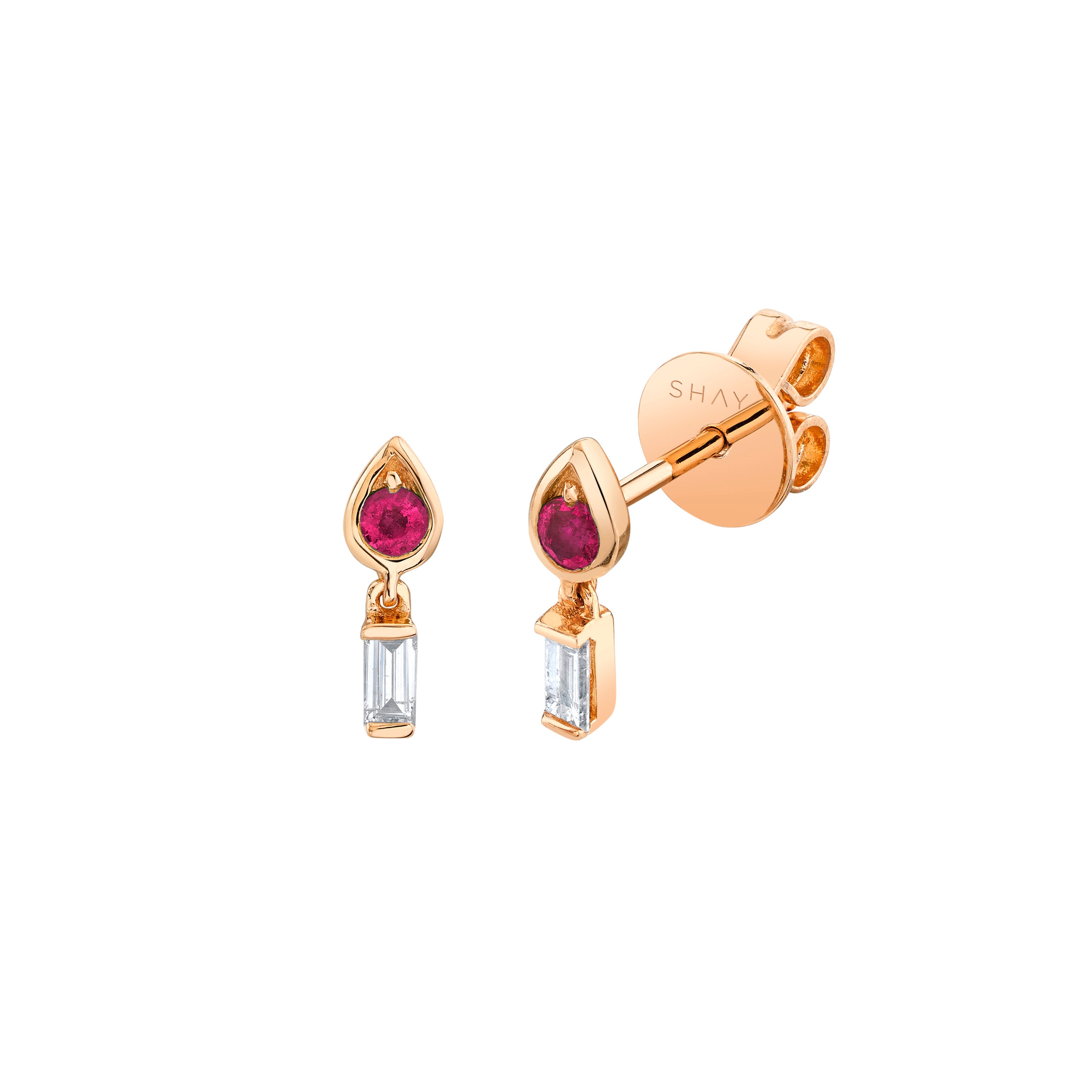 MINI ME DIAMOND & RUBY SAPPHIRE LIT STUDS