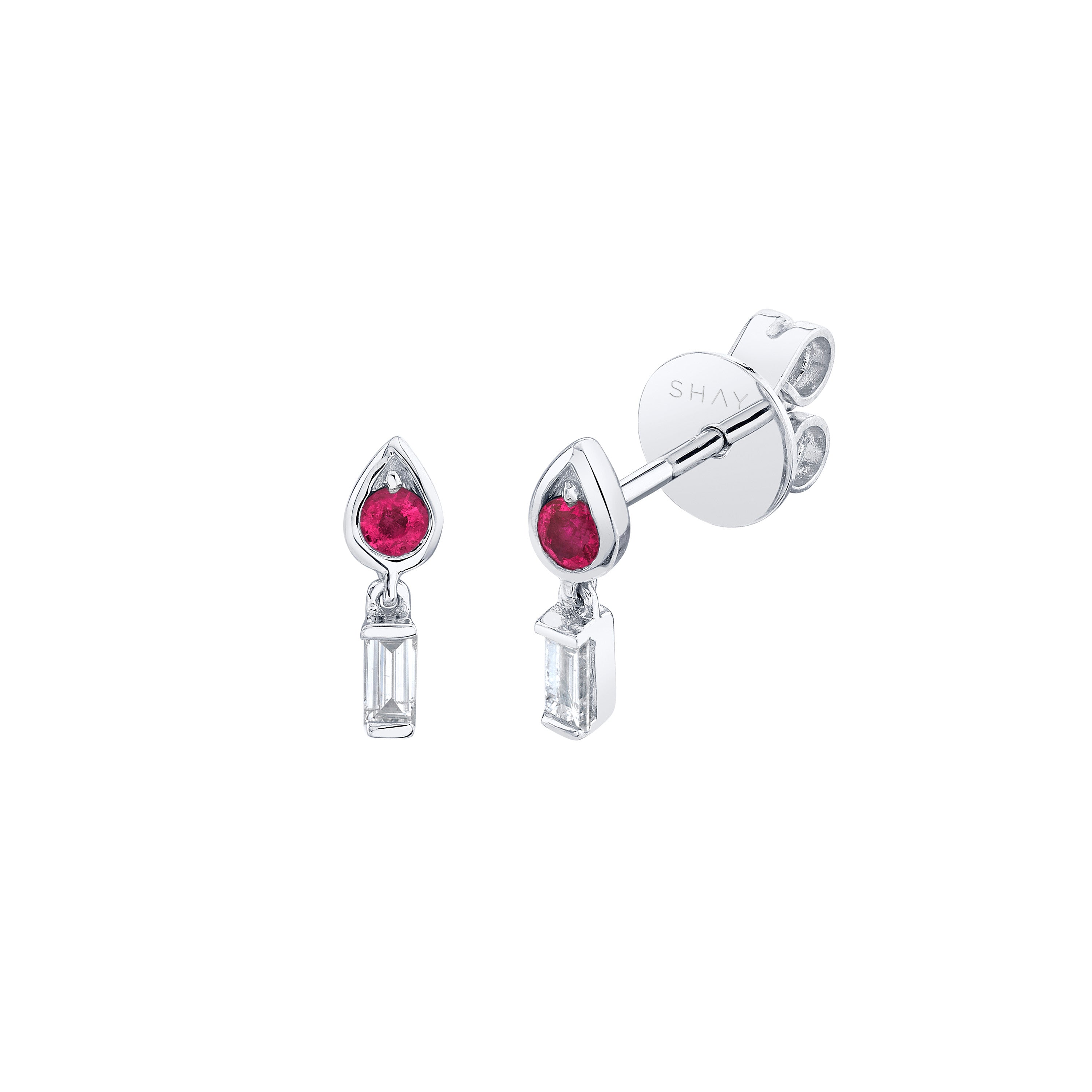 MINI ME DIAMOND & RUBY SAPPHIRE LIT STUDS