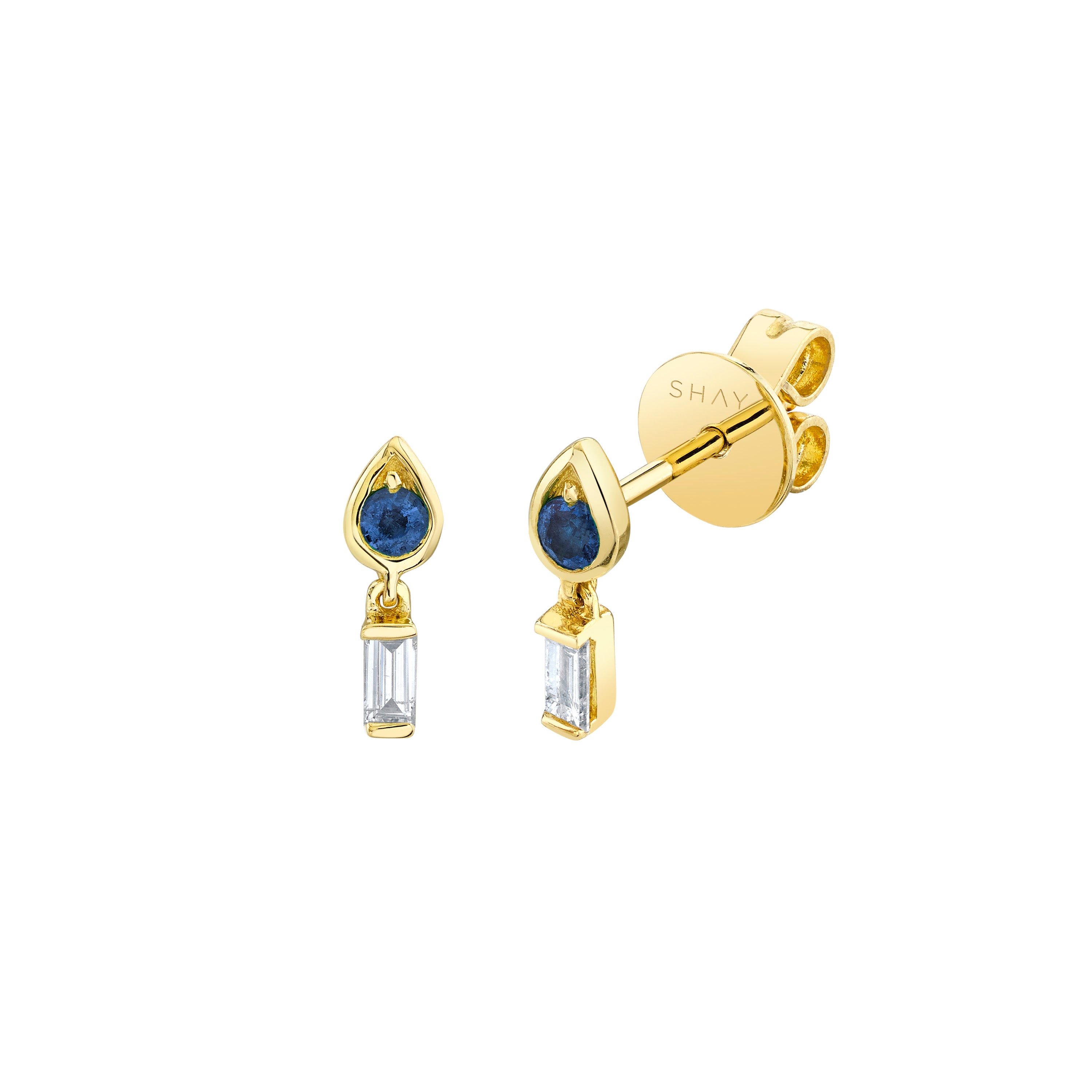 MINI ME DIAMOND & BLUE SAPPHIRE LIT STUDS