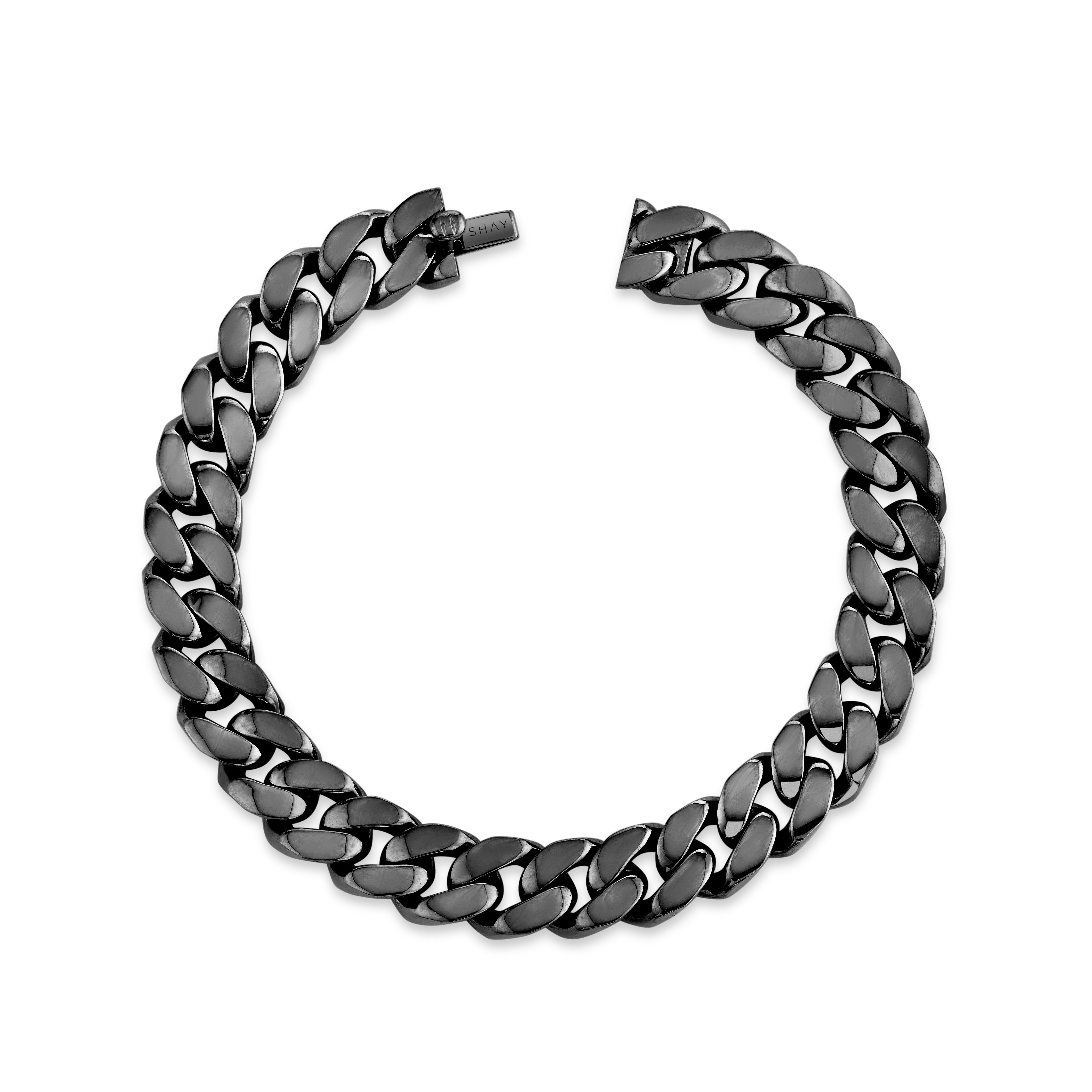 MEN'S SOLID GOLD FLAT LINK BRACELET – SHAY JEWELRY