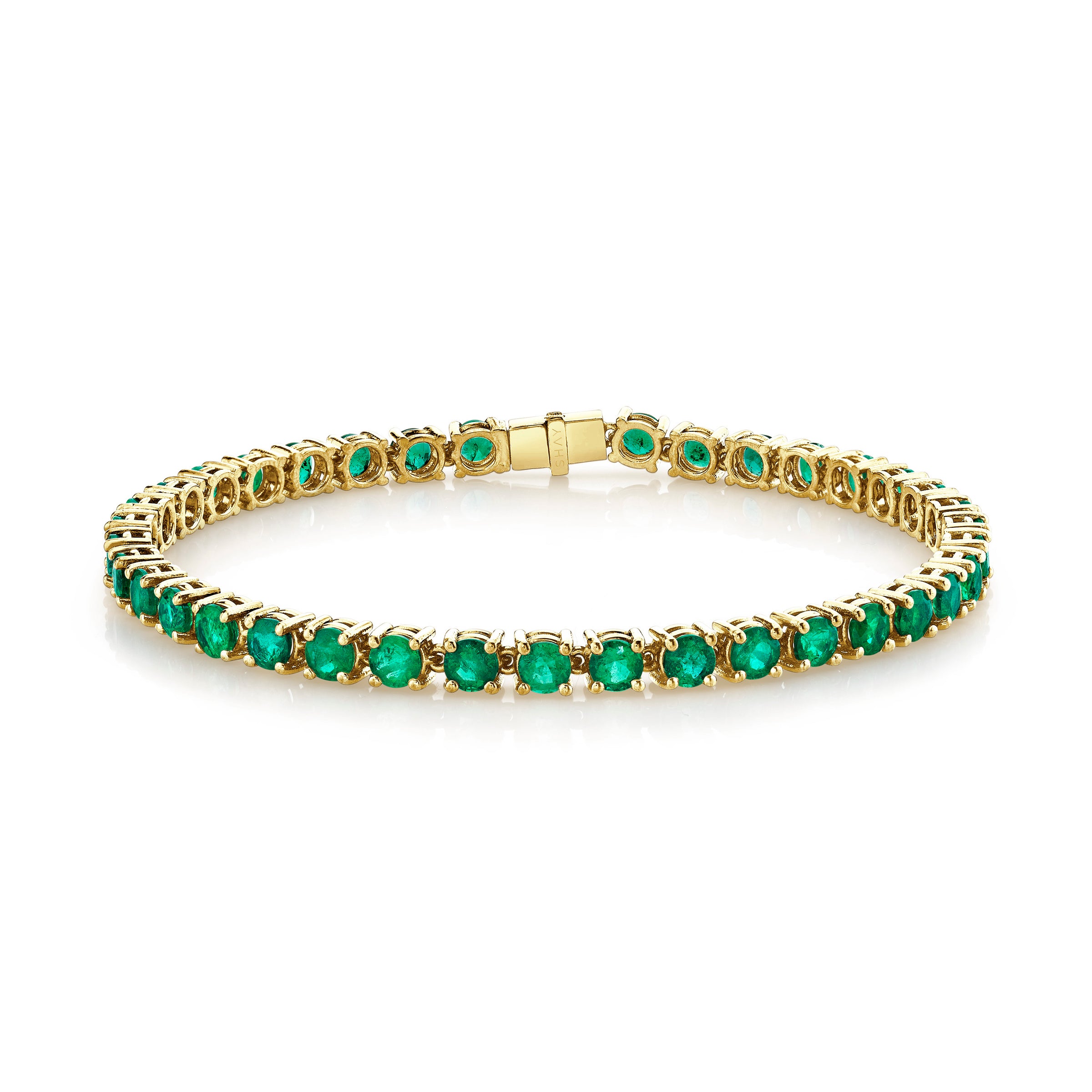 Mens emerald tennis bracelet Clearance