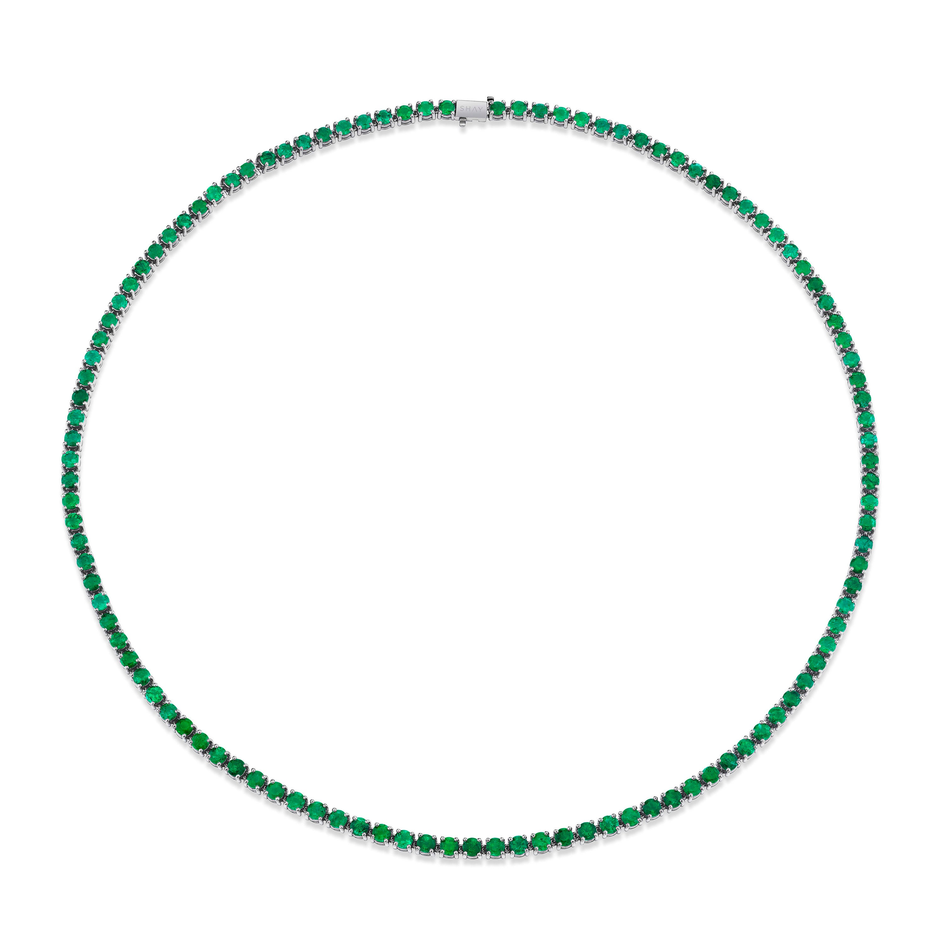 MEN'S EMERALD TENNIS NECKLACE