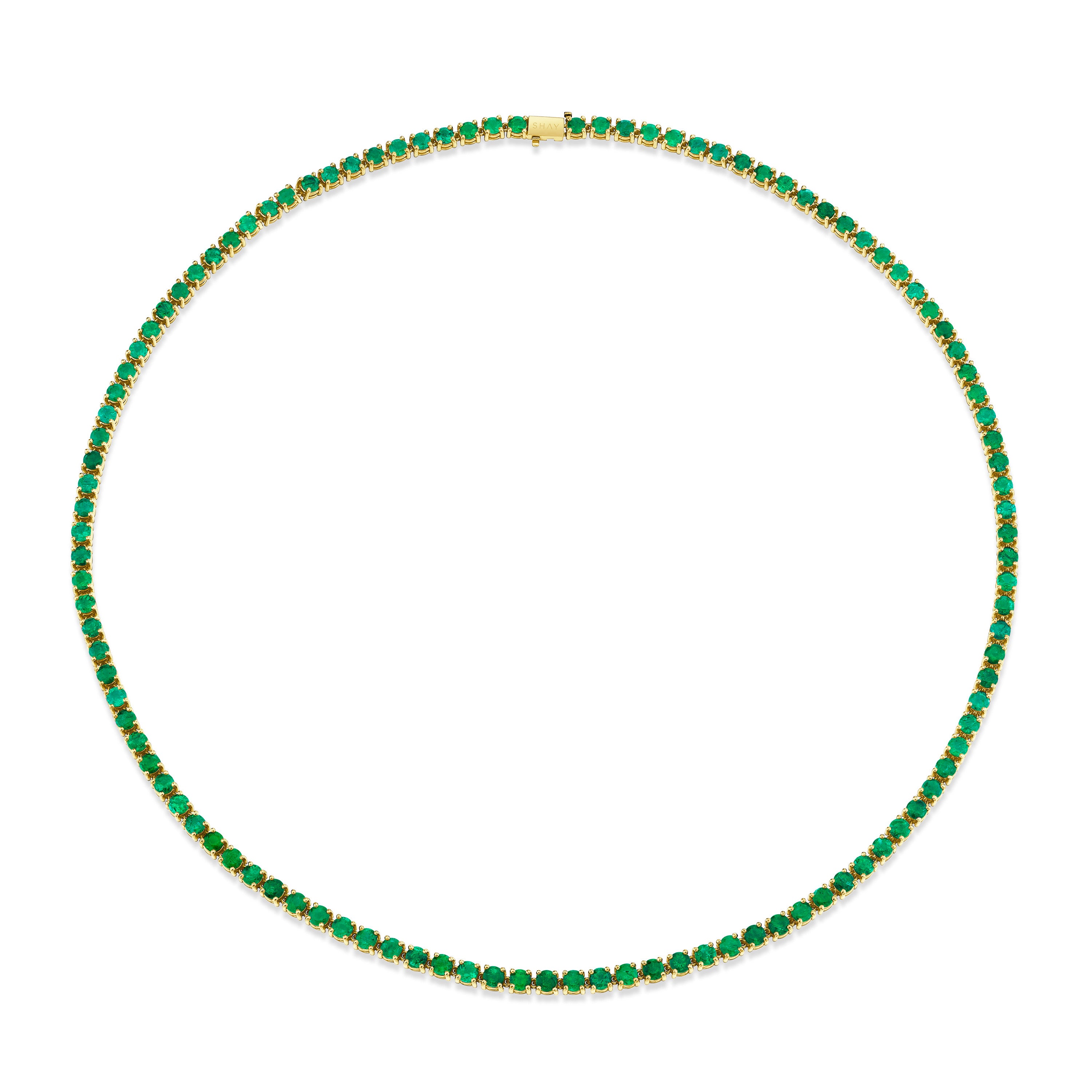 MEN'S EMERALD TENNIS NECKLACE