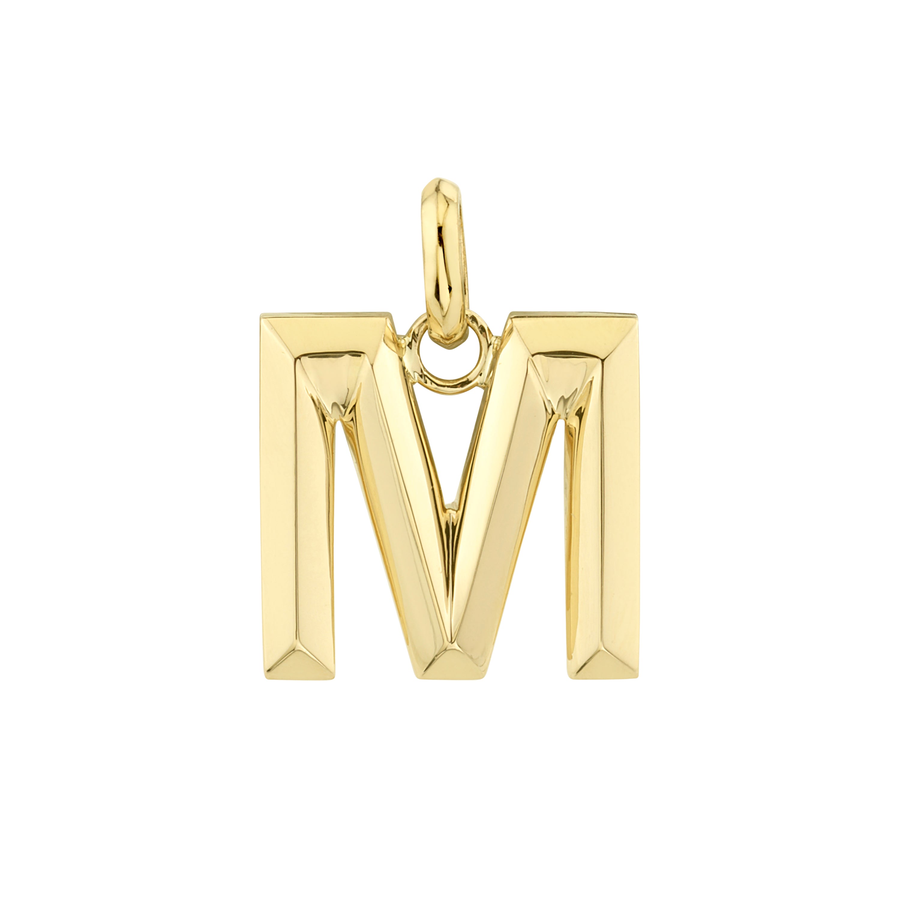 14K Real Solid Gold Personalized Initial Custom Letter Pendant Necklace for  Women