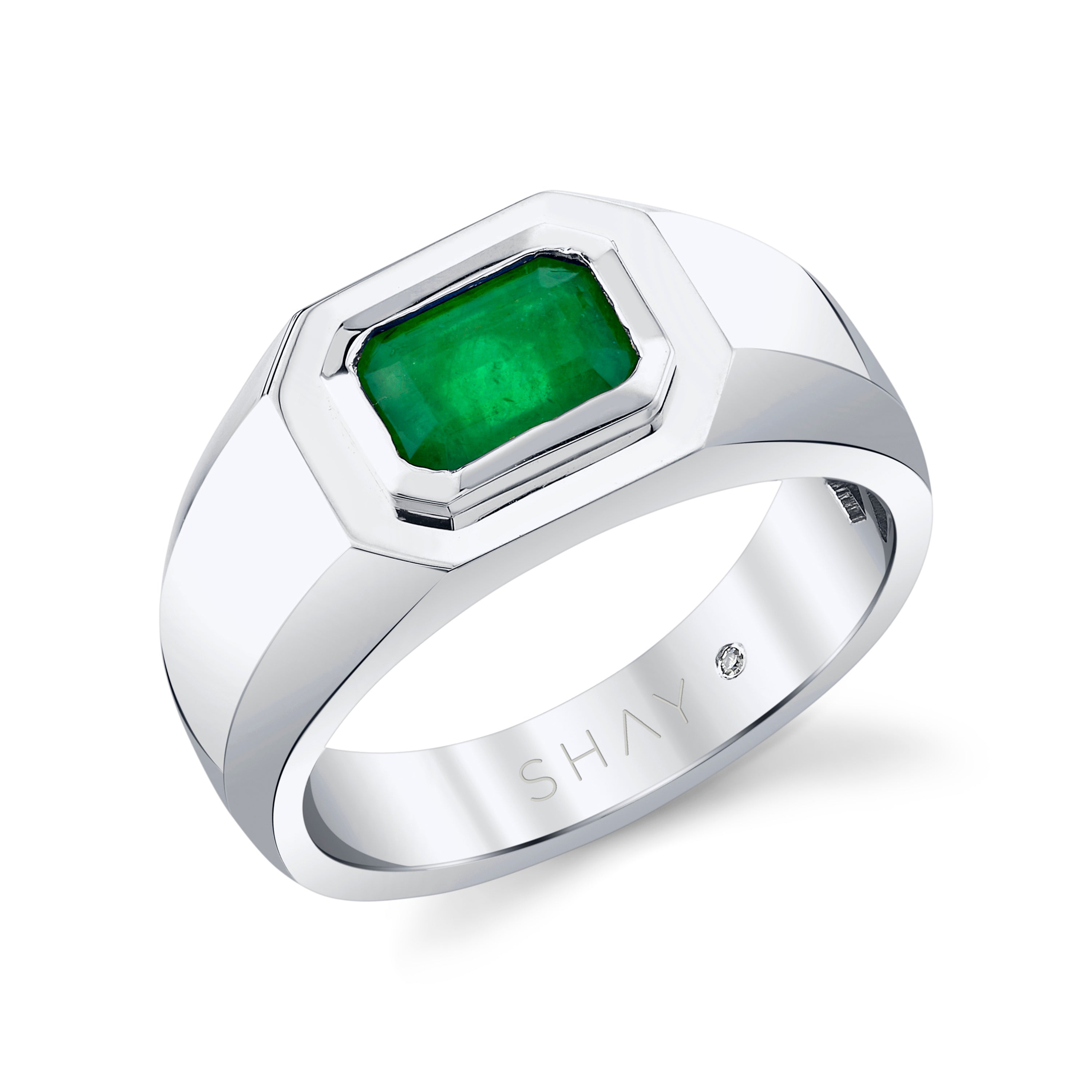 MEN'S EMERALD CHAMPION PINKY RING