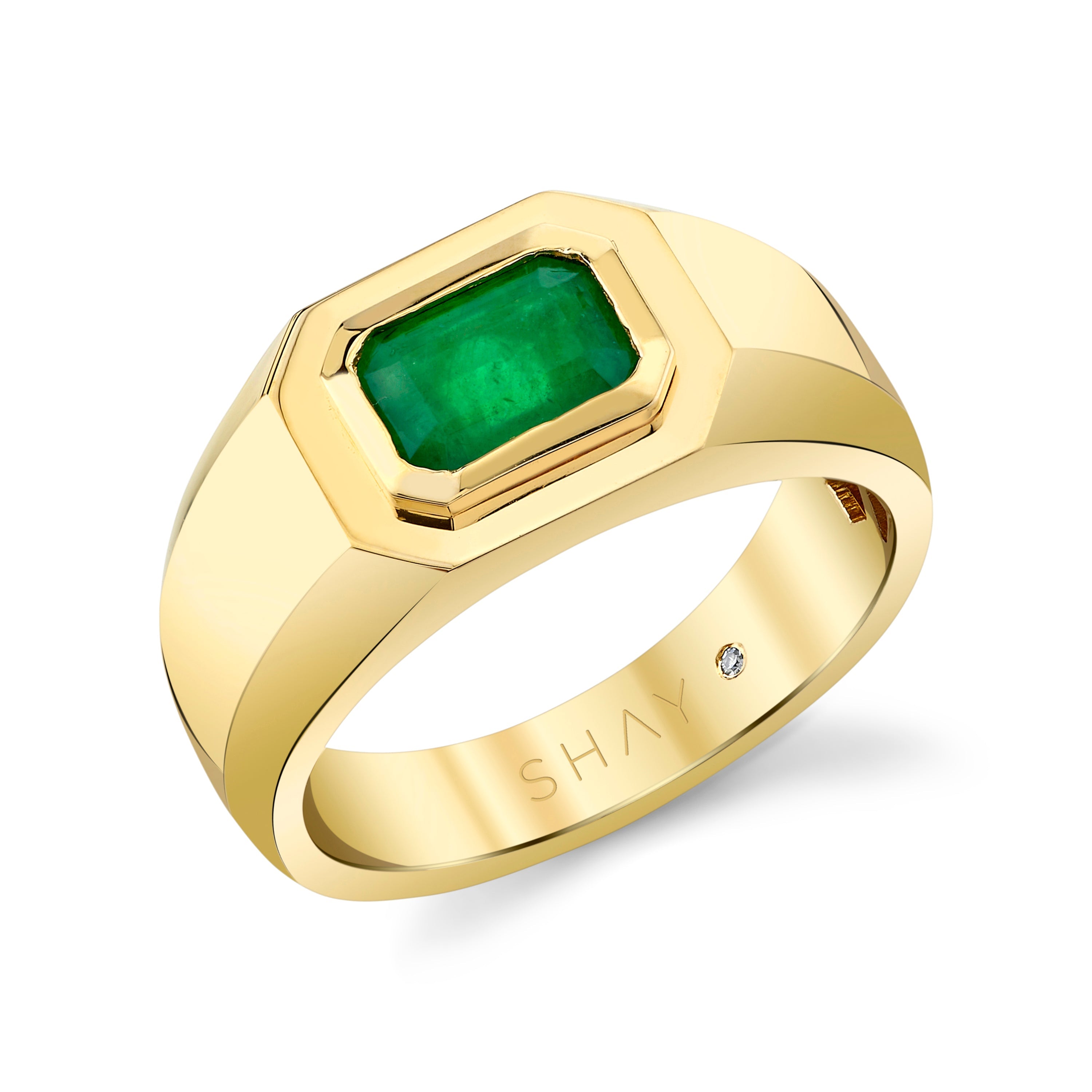 READY TO SHIP MEN'S EMERALD CHAMPION RING